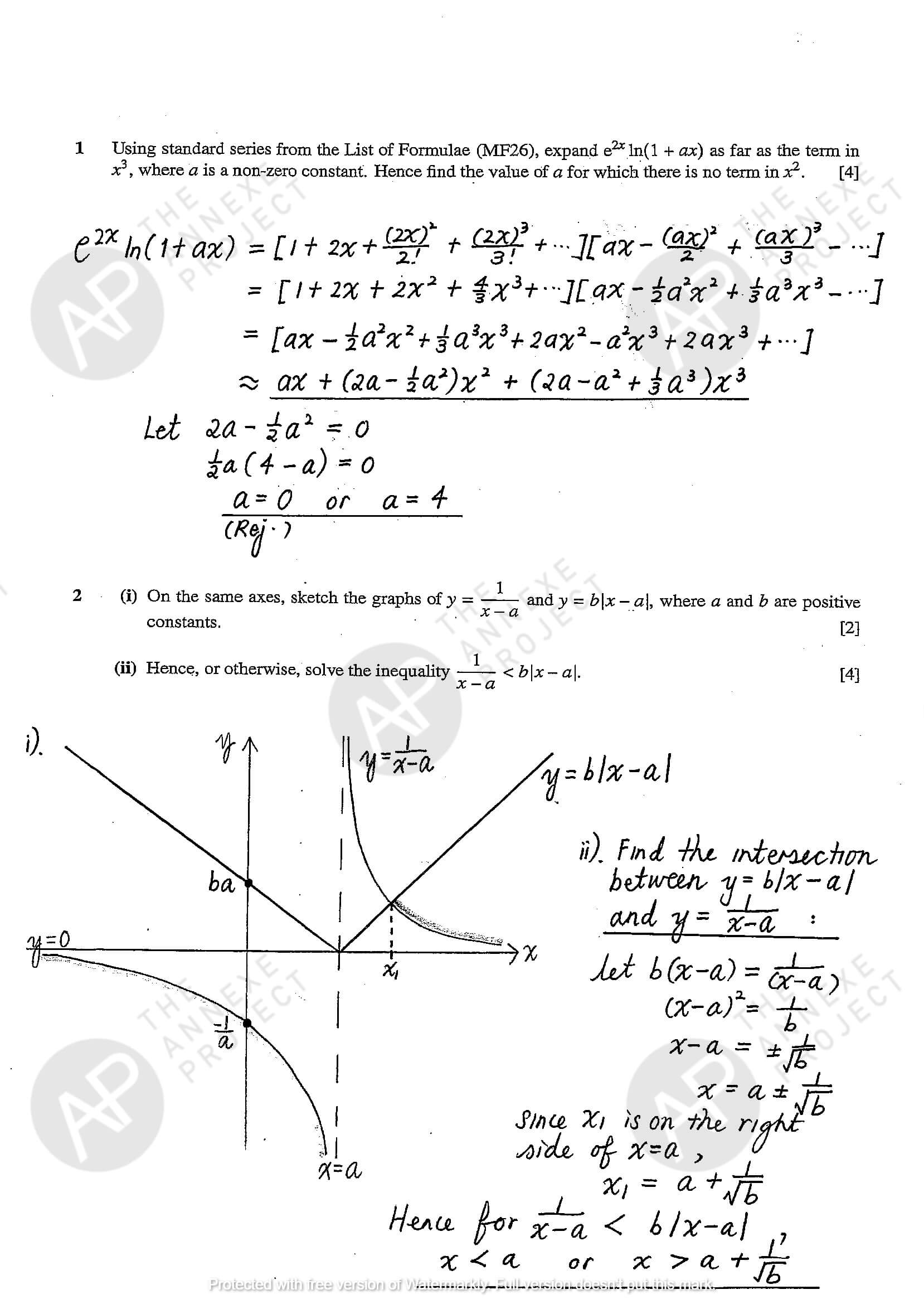 2017 A level H2 Mathematics Paper 1 Solutions Page 02