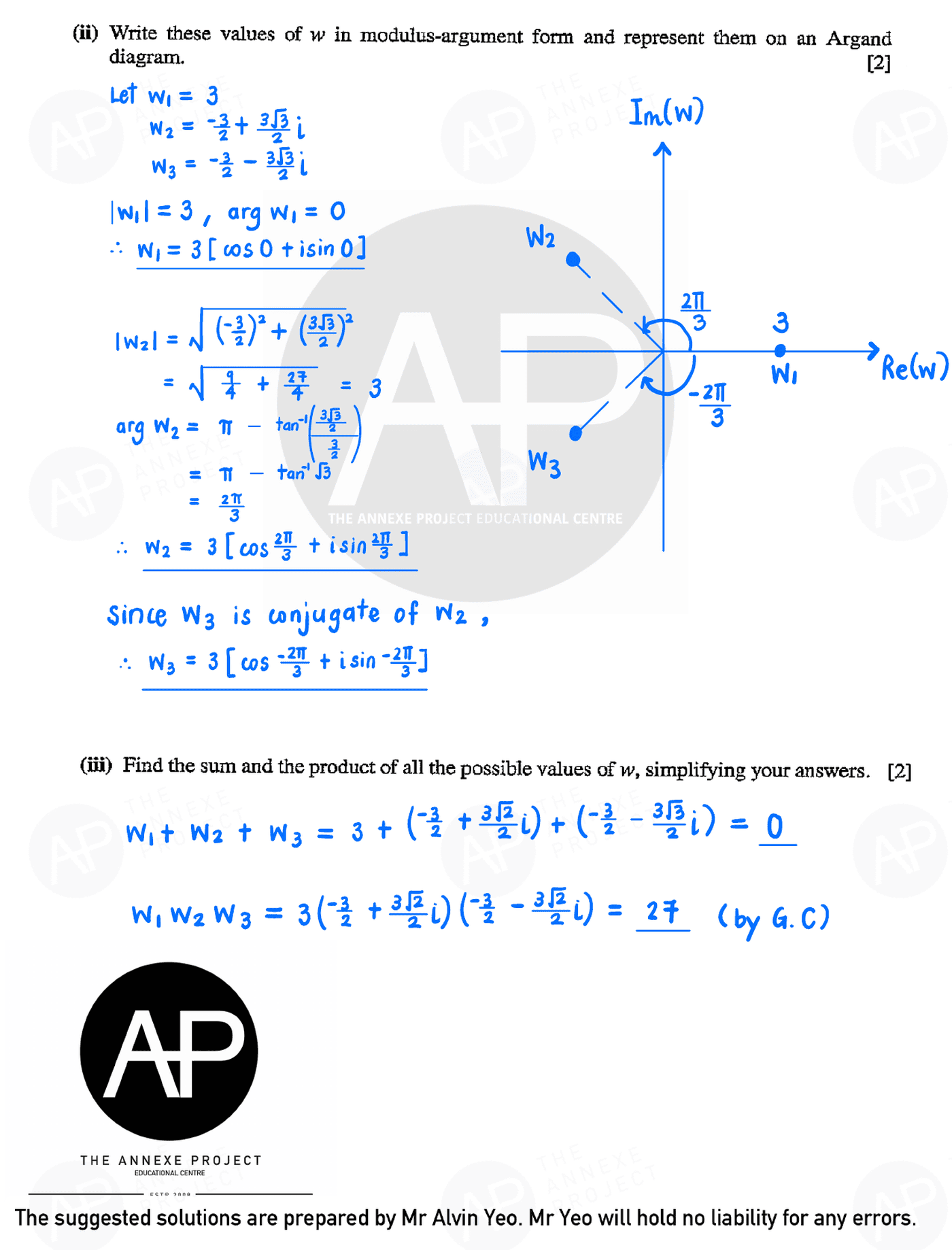 2018 GCE A LEVEL H2 MATHEMATICS PAPER 2 SOLUTION 5 2018 A Level H2 Mathematics Paper 2 page 05 fs8