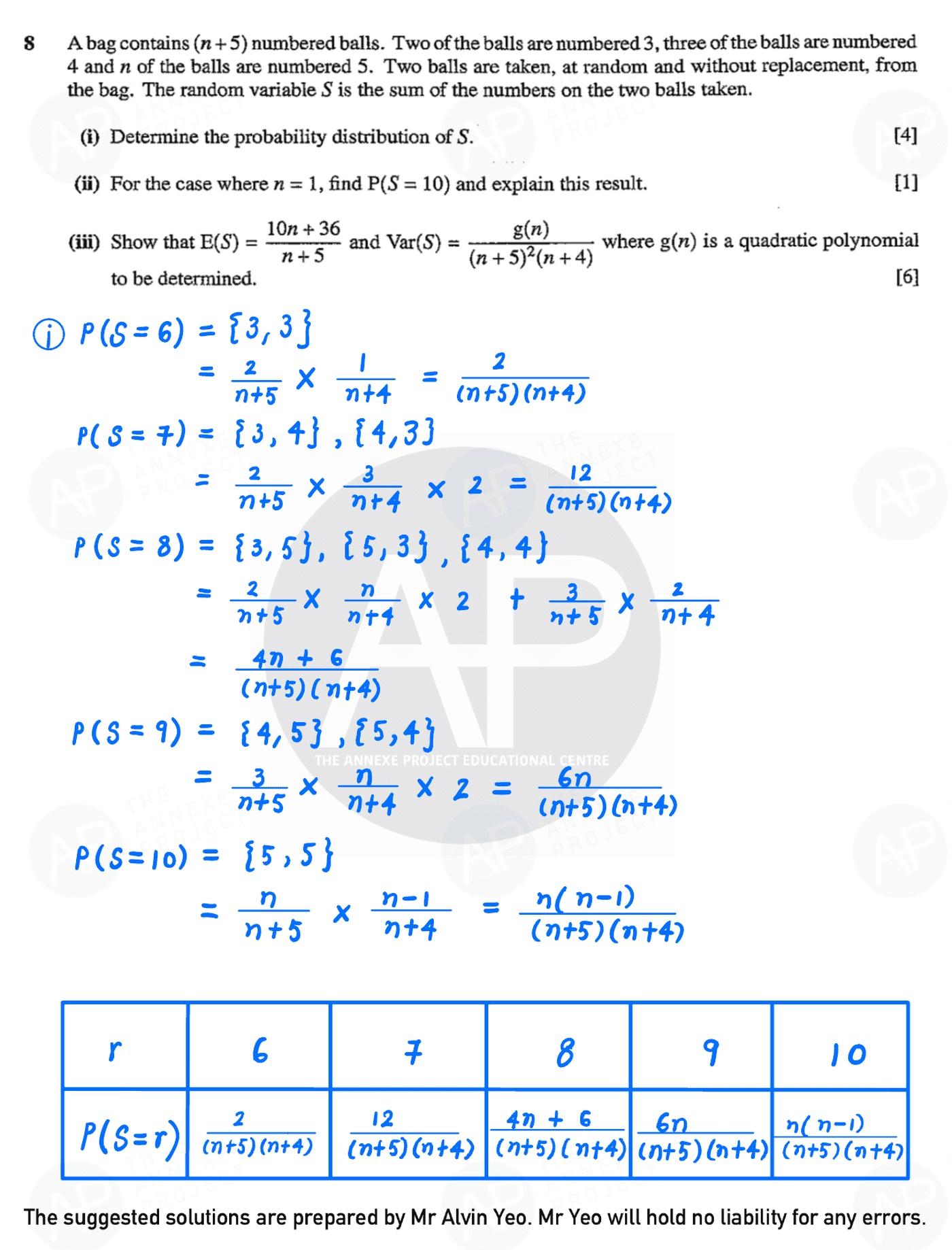 2018 GCE A LEVEL H2 MATHEMATICS PAPER 2 SOLUTION 16 2018 A Level H2 Mathematics Paper 2 page 16 fs8