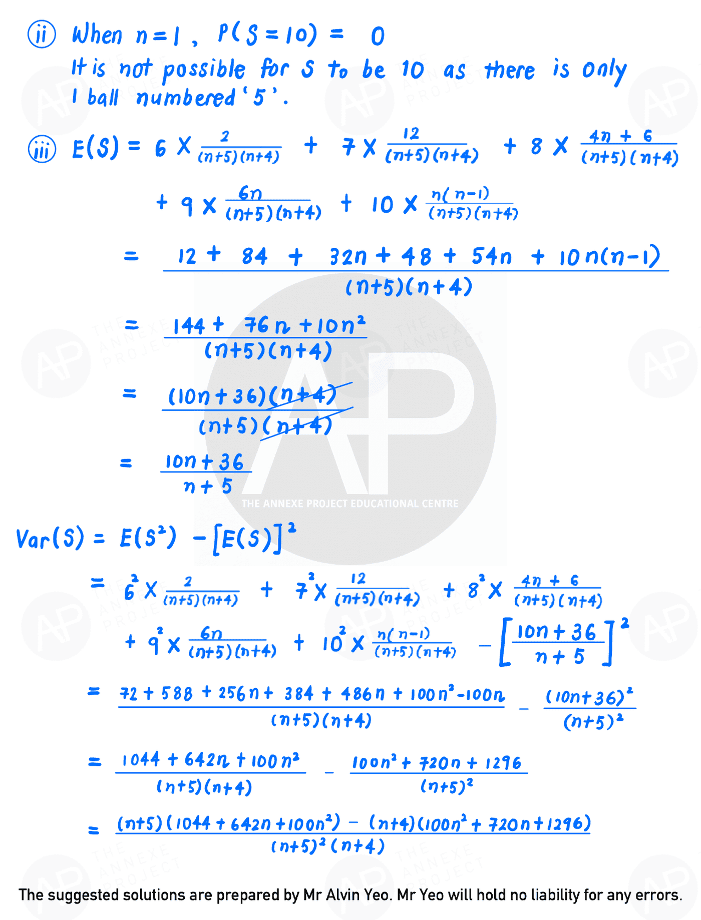 2018 GCE A LEVEL H2 MATHEMATICS PAPER 2 SOLUTION 17 2018 A Level H2 Mathematics Paper 2 page 17 fs8