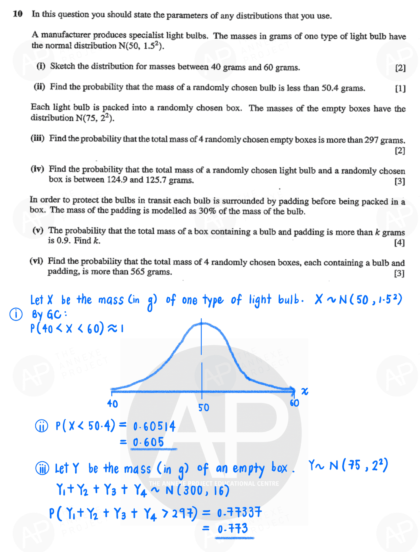 2018 GCE A LEVEL H2 MATHEMATICS PAPER 2 SOLUTION 21 2018 A Level H2 Mathematics Paper 2 page 21 fs8