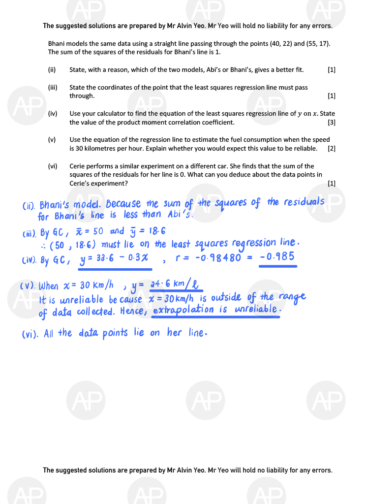 2019 GCE A LEVEL H2 MATHEMATICS PAPER 2 SOLUTION 13 2019 A Level H2 Mathematics Paper 2 The Annexe Project tuition center solution page 13