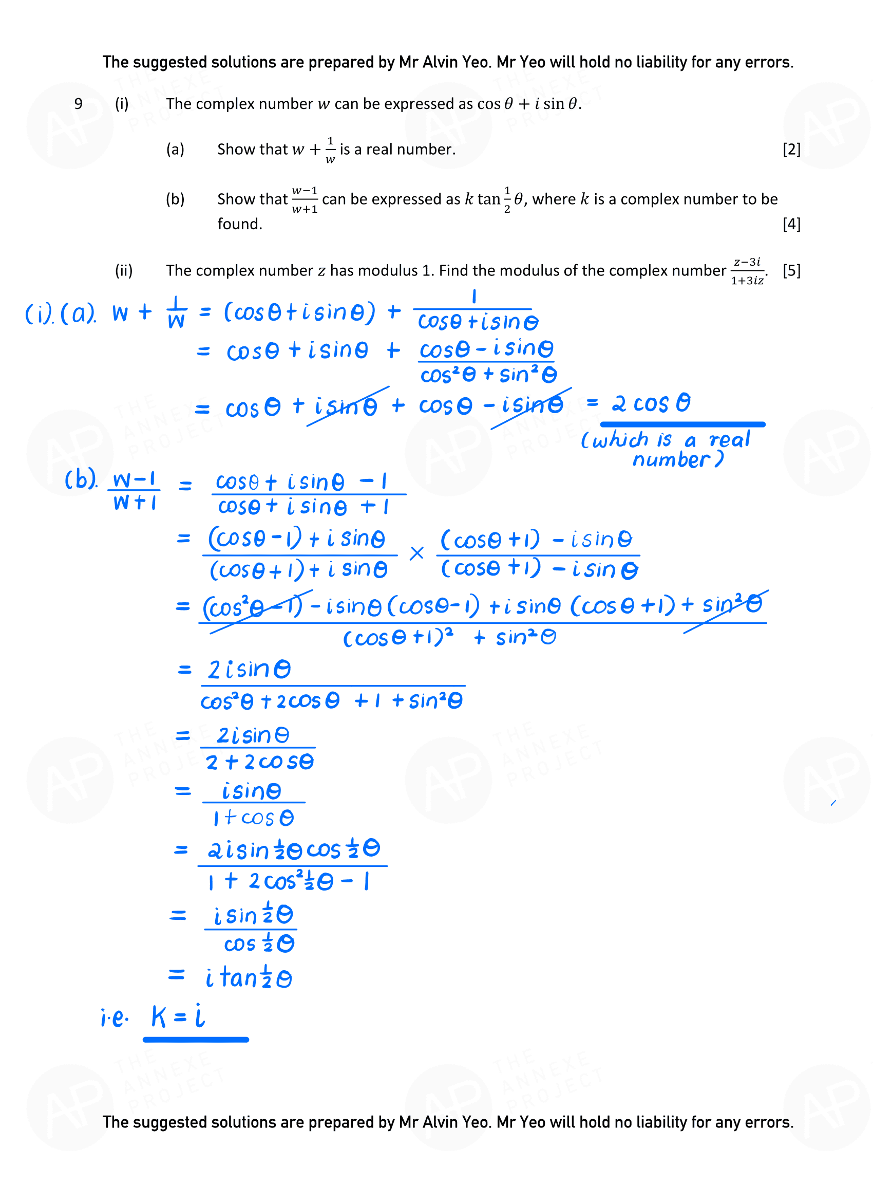 2019 A level H2 Mathematics Paper 1 09 fs8