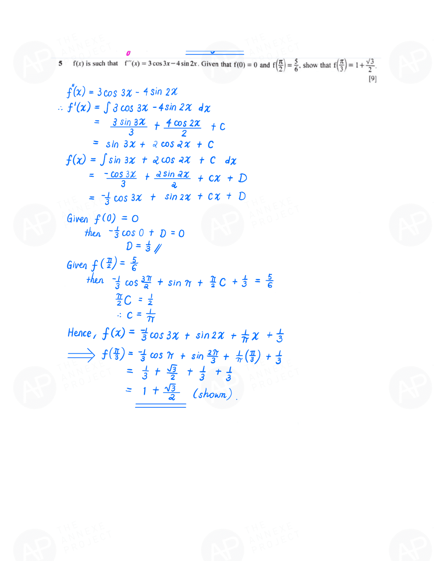 2019 GCE O LEVEL A MATHEMATICS PAPER 2 SOLUTION 6 2019 O Level A Math Paper 2 Solution page 06 fs8