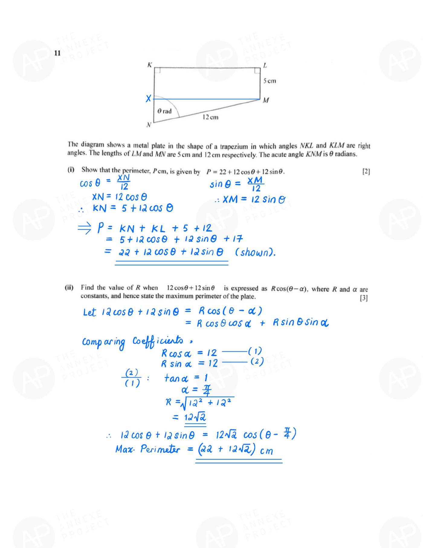 2019 GCE O LEVEL A MATHEMATICS PAPER 2 SOLUTION 15 2019 O Level A Math Paper 2 Solution page 15 fs8