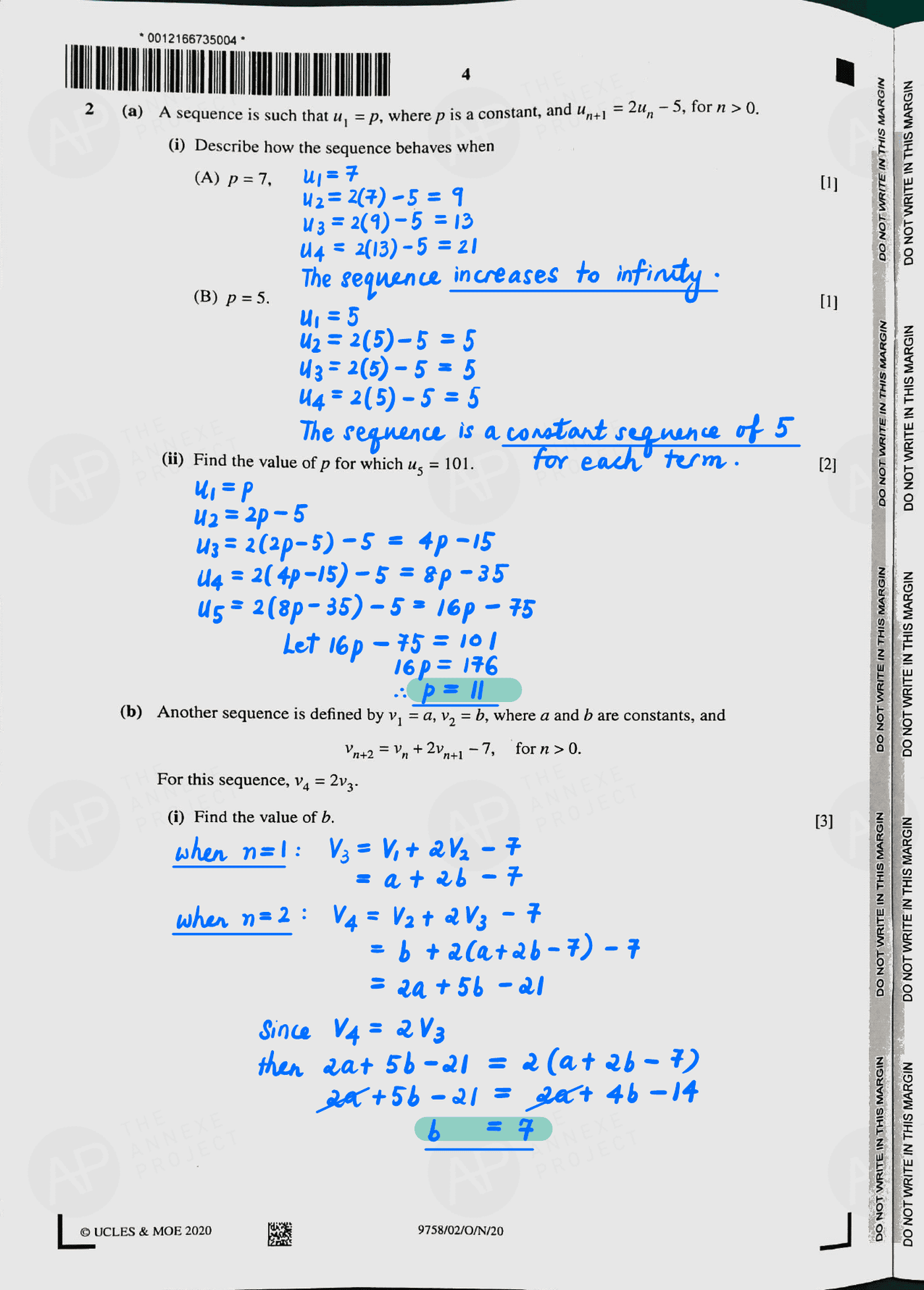 2020 A level H2 Mathematics Paper 2 page 03 fs8