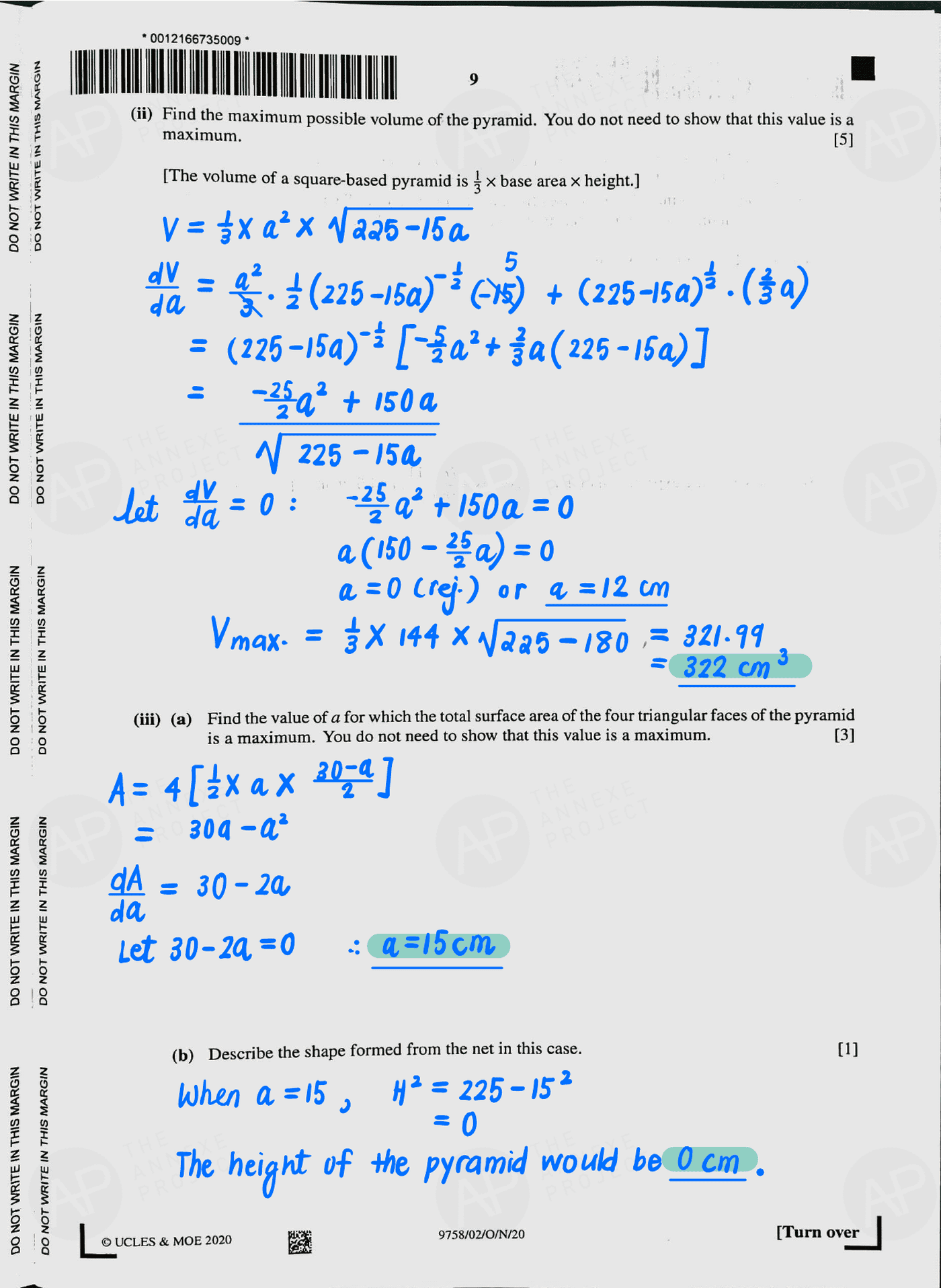 2020 A level H2 Mathematics Paper 2 page 08 fs8
