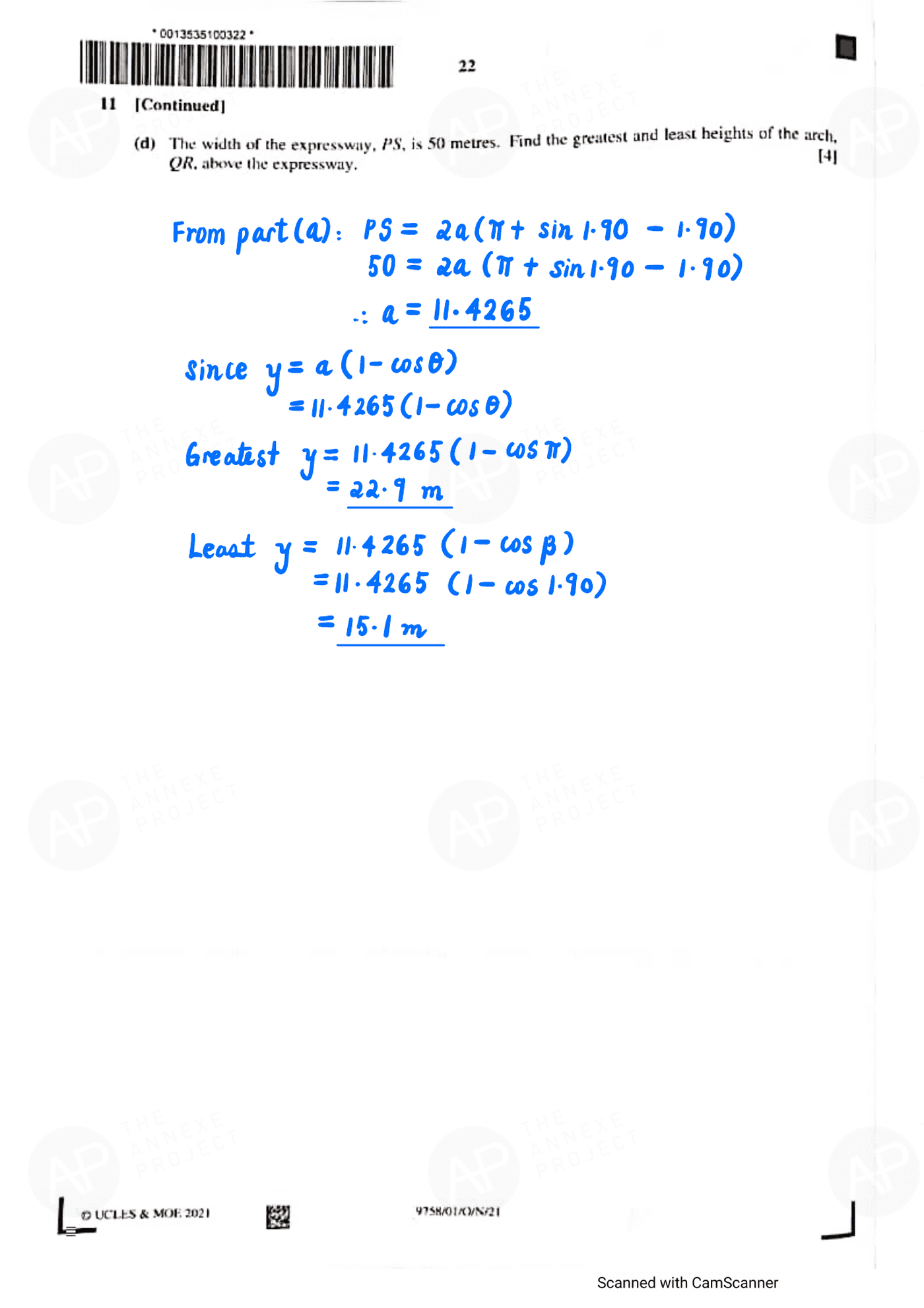 2021 A level H2 Mathematics Paper 1 page 20 fs8
