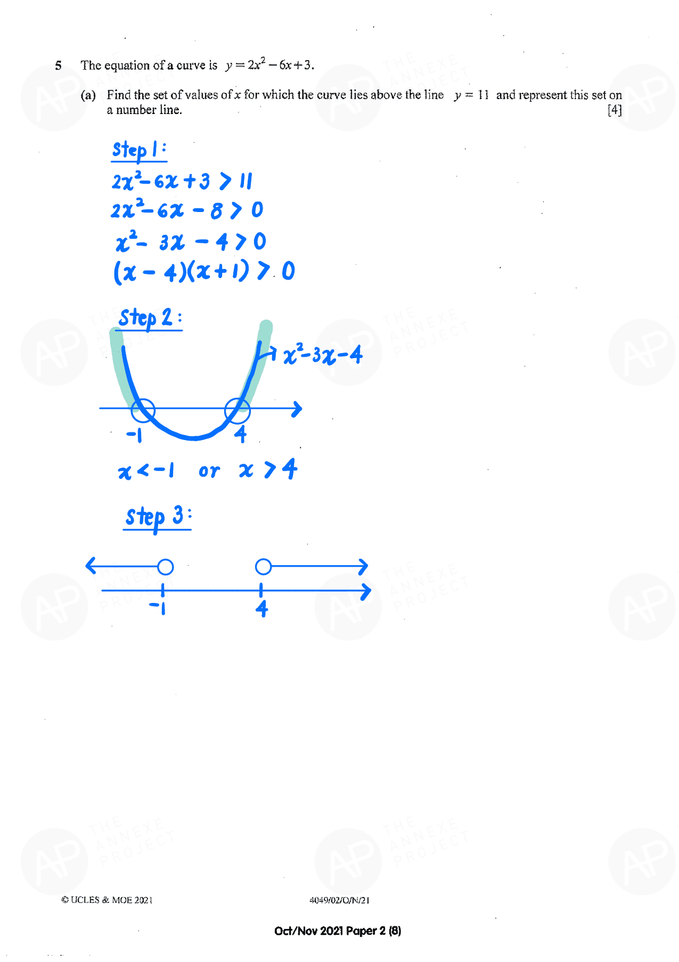 2021 O Level A Math Paper 2 page 08 fs8