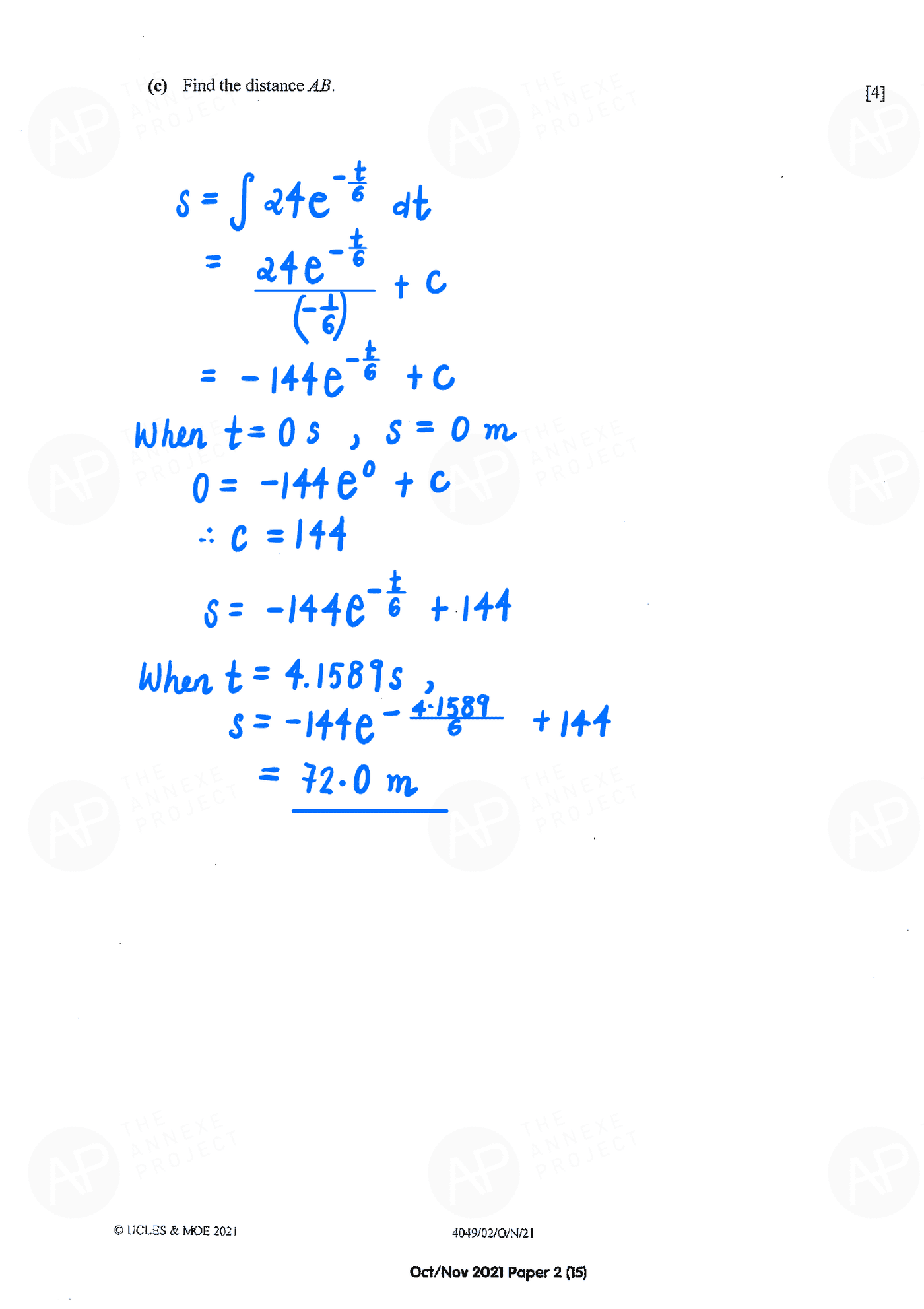 2021 O Level A Math Paper 2 page 15 fs8