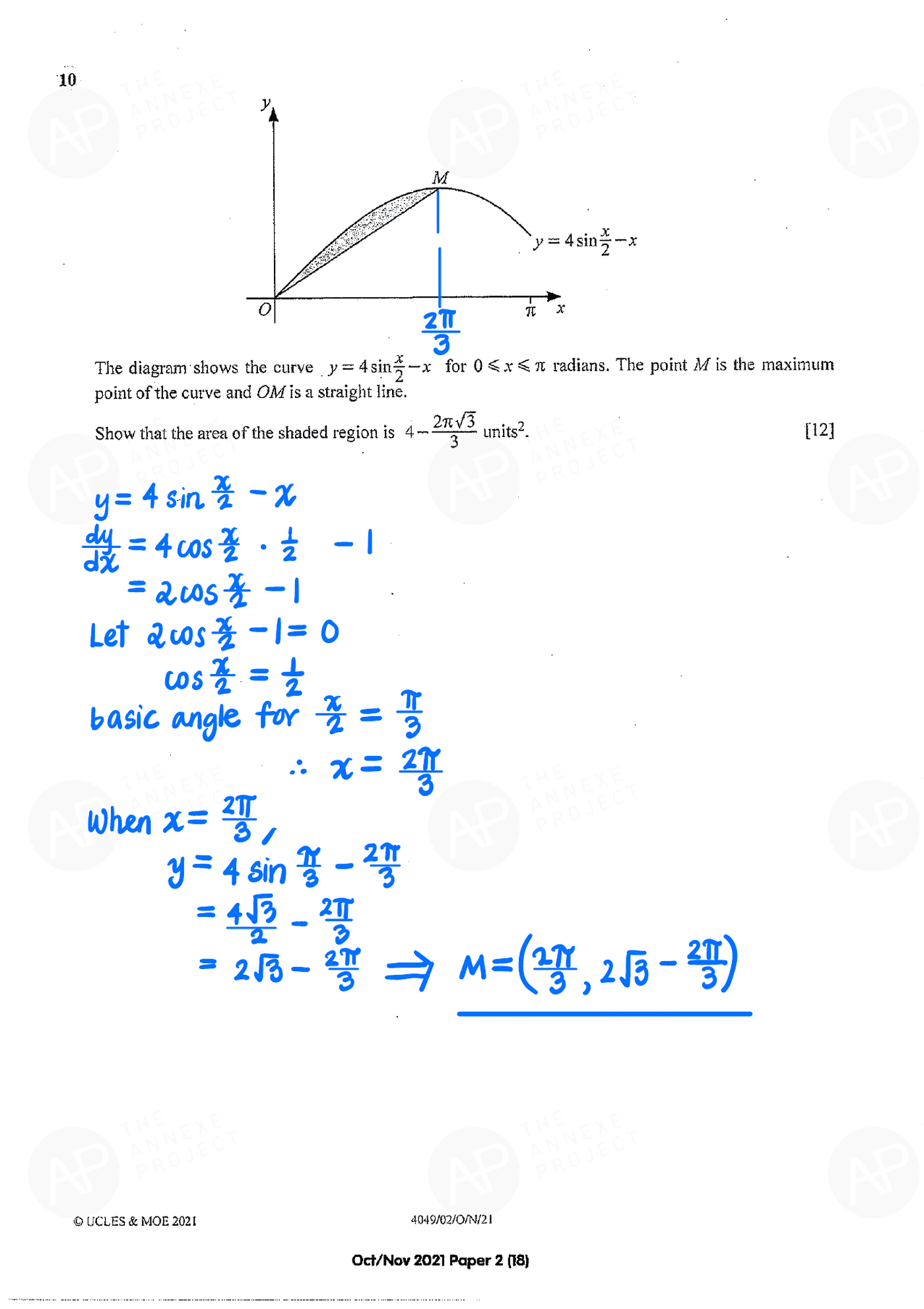 2021 O Level A Math Paper 2 page 18 fs8