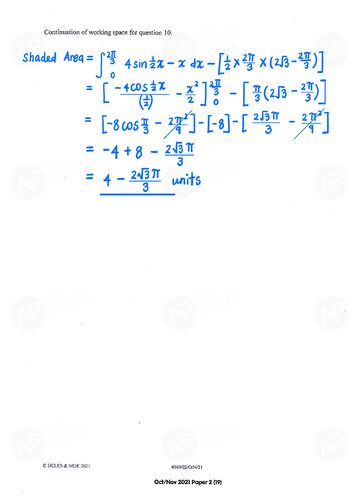 2021 O Level A Math Paper 2 page 19 fs8