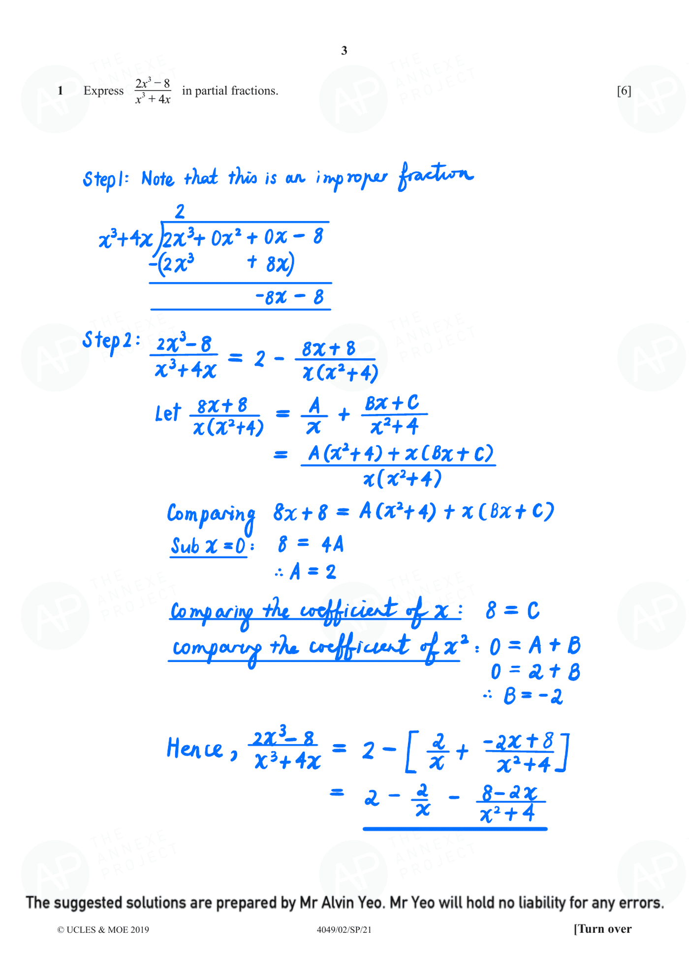 2021 O Level Additional Mathematics Specimen Paper 2 page 03 fs8