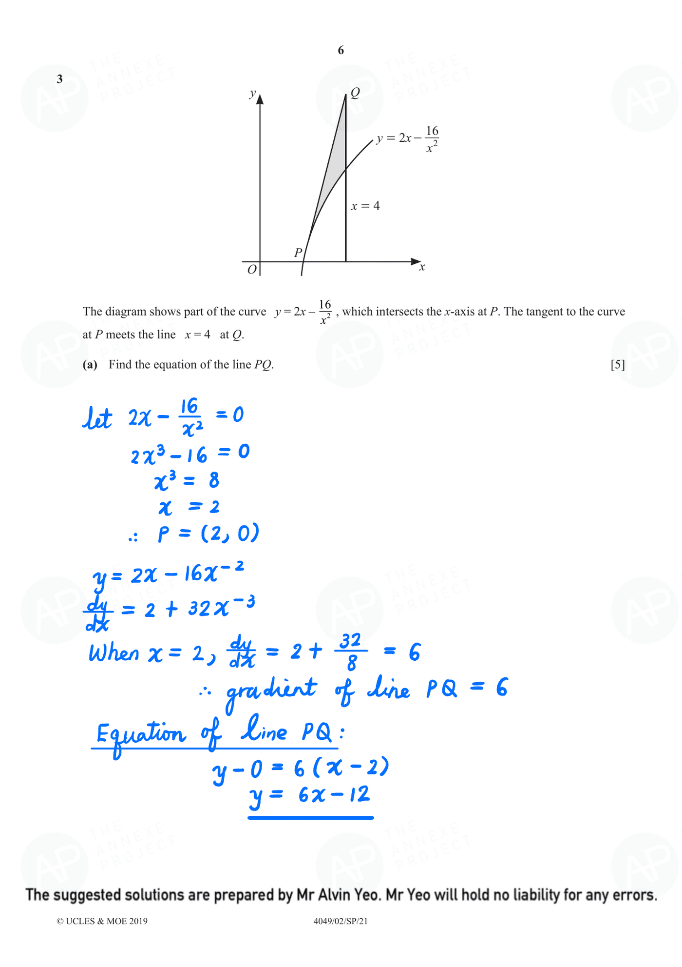 2021 O Level Additional Mathematics Specimen Paper 2 page 06 fs8