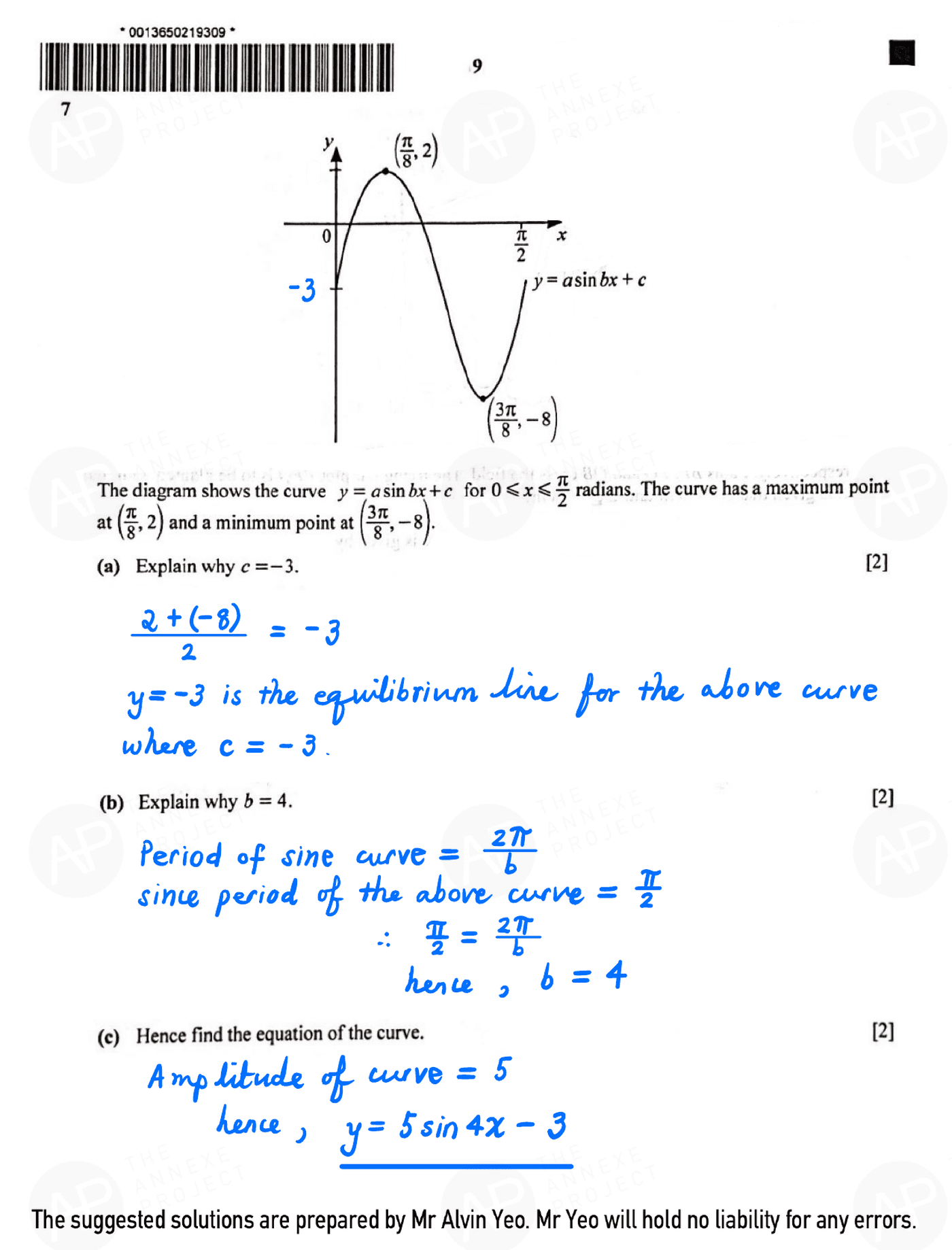2022 O Level A Math Paper 1 solutions page 09 fs8