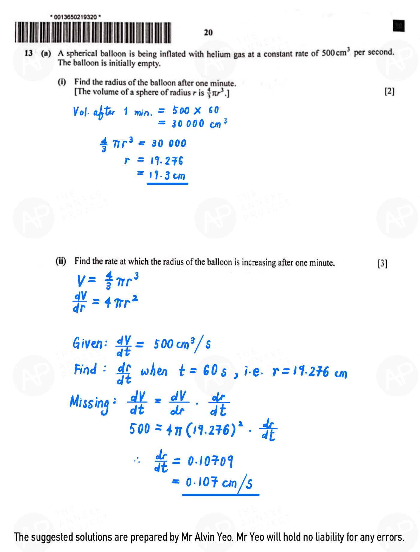 2022 O Level A Math Paper 1 solutions page 20 fs8
