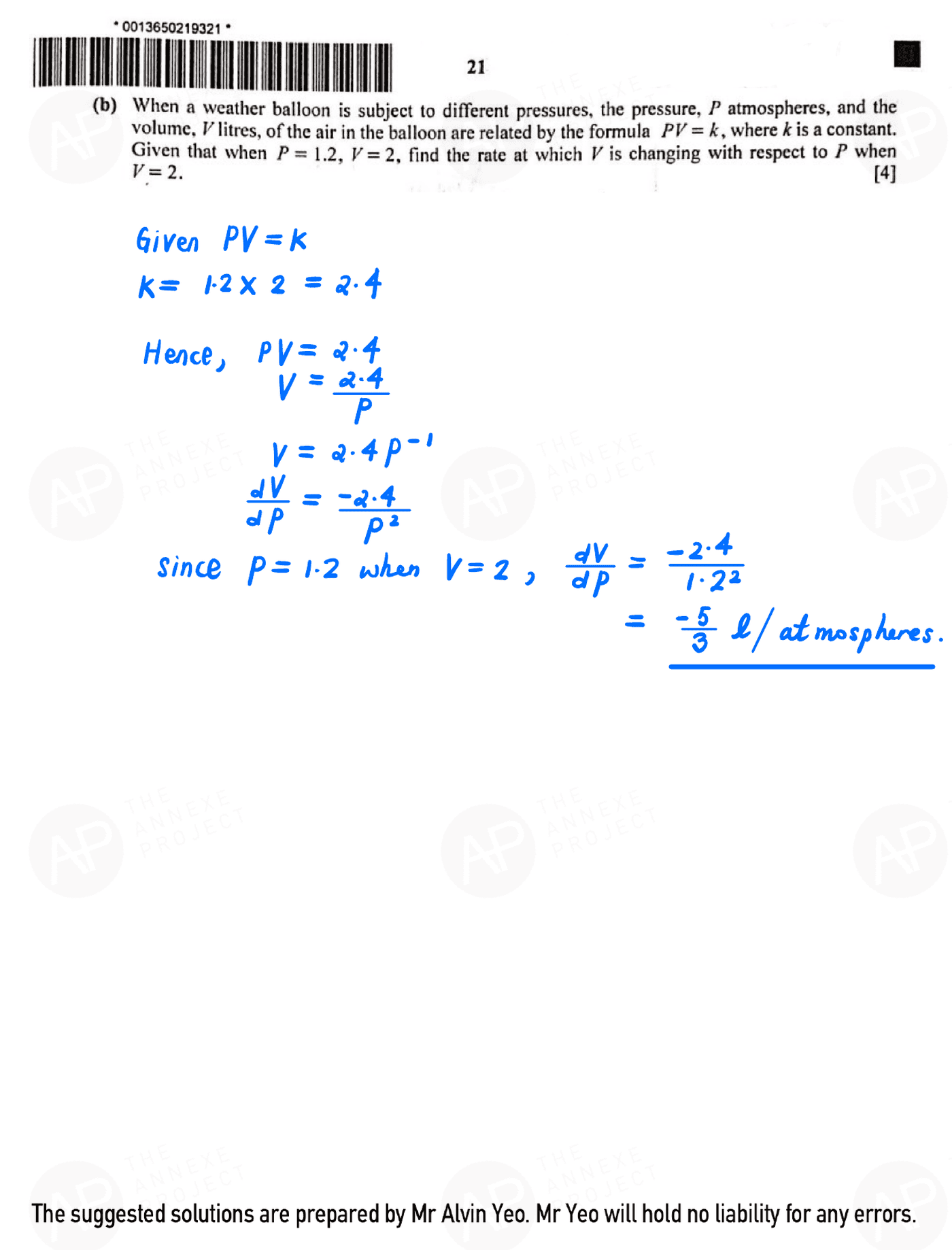 2022 O Level A Math Paper 1 solutions page 21 fs8