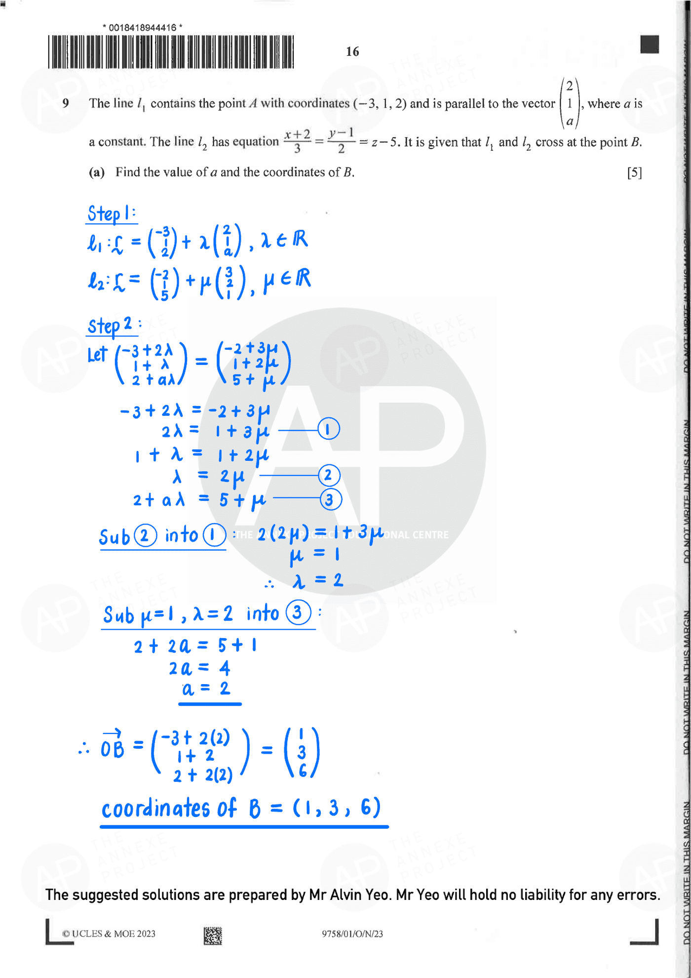 2023 A Level H2 Mathematics Paper 1 Solutions page 16 fs8