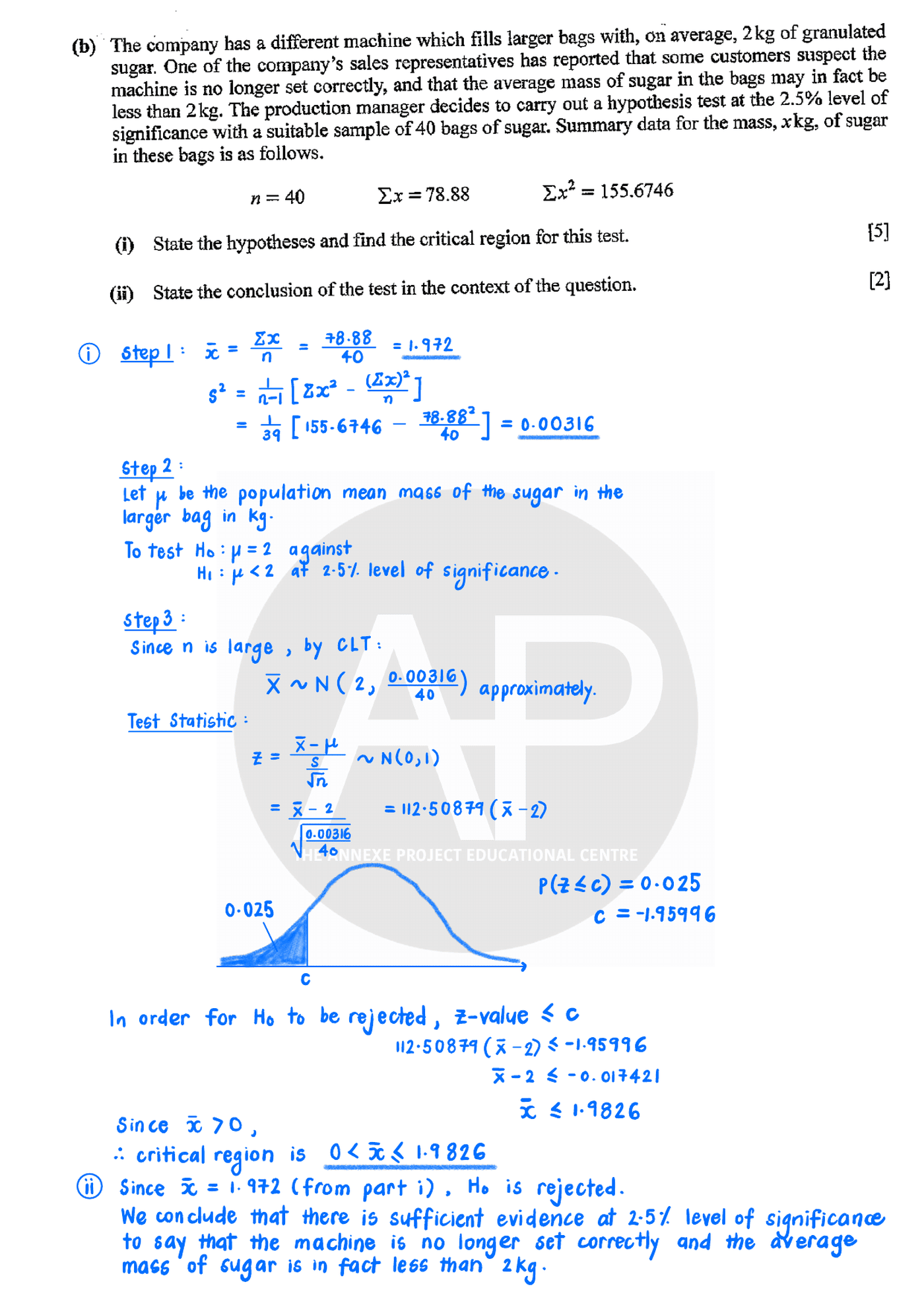 2023 GCE A LEVEL H2 MATHEMATICS PAPER 2 SOLUTION 15 2023 A Level H2 Mathematics Paper 2 page 15
