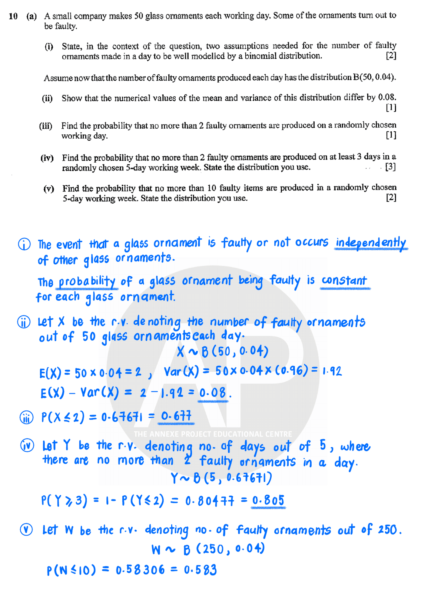 2023 GCE A LEVEL H2 MATHEMATICS PAPER 2 SOLUTION 18 2023 A Level H2 Mathematics Paper 2 page 18