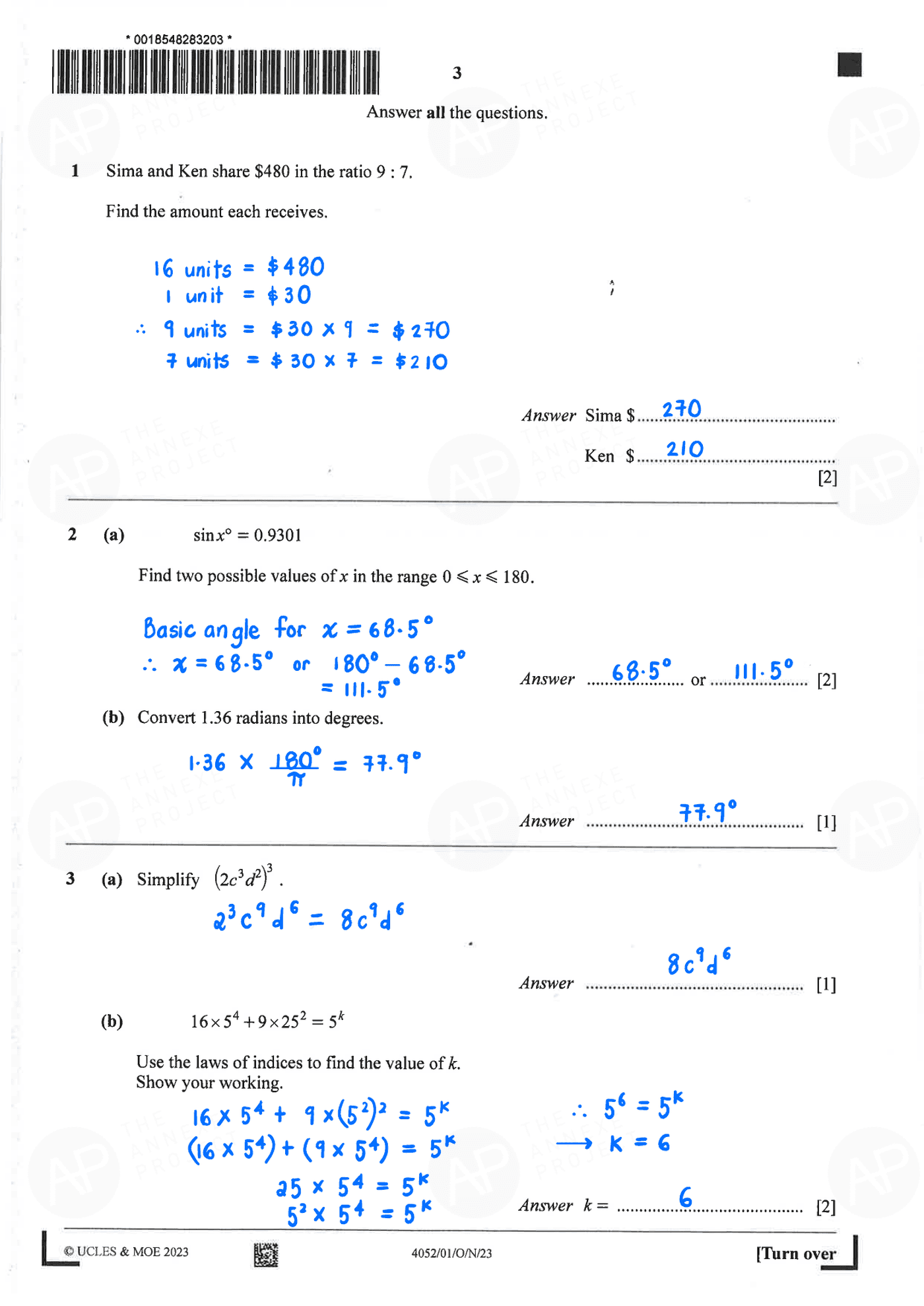 2023 O Level Elementary Mathematics Paper 1 alvin updated page 03 fs8