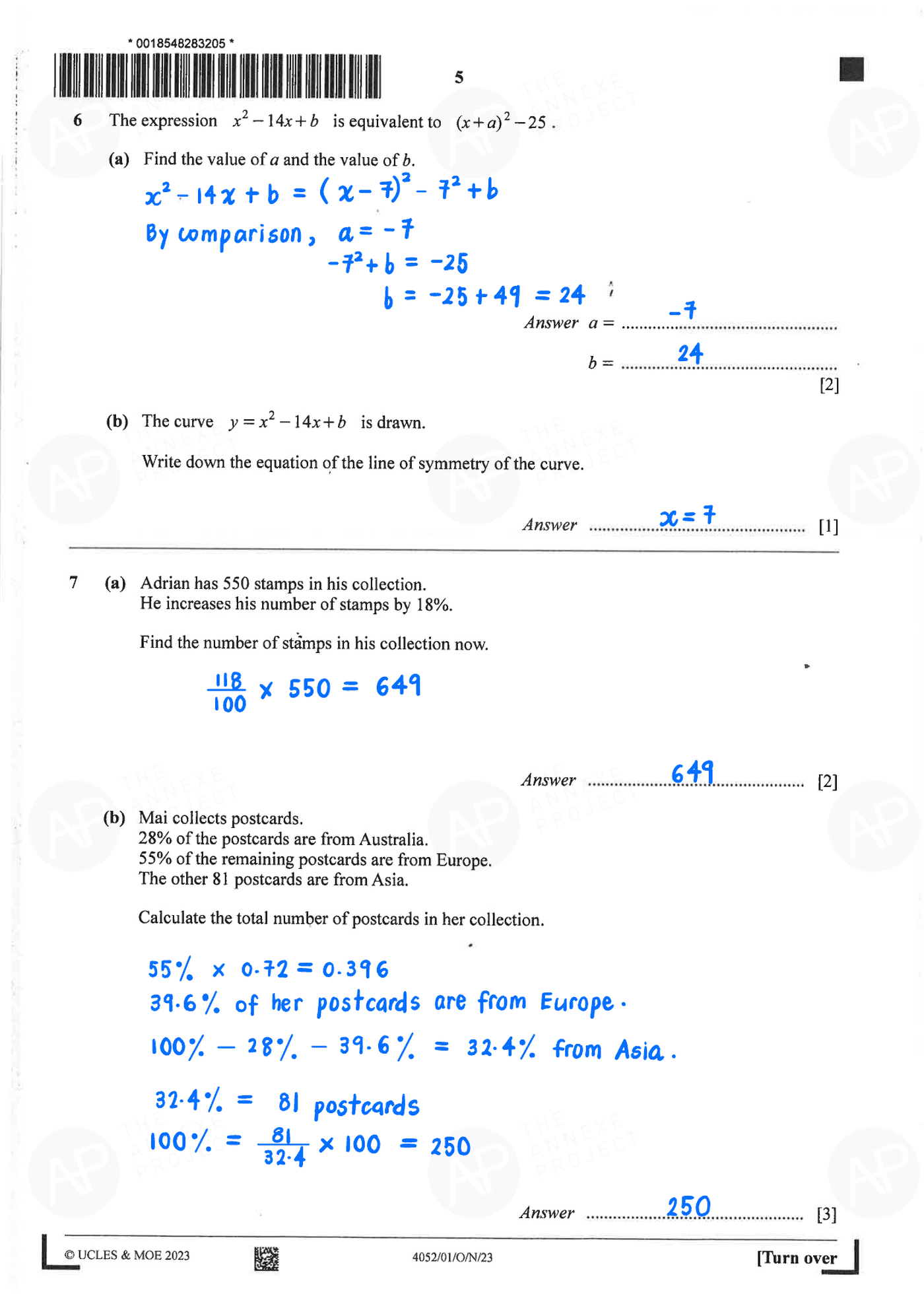 2023 O Level Elementary Mathematics Paper 1 alvin updated page 05 fs8