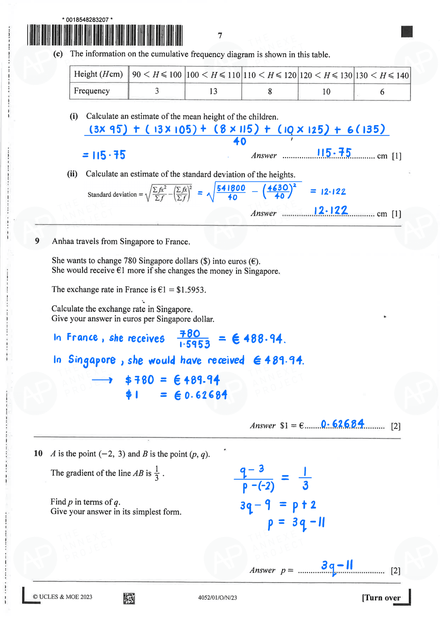 2023 O Level Elementary Mathematics Paper 1 alvin updated page 07 fs8