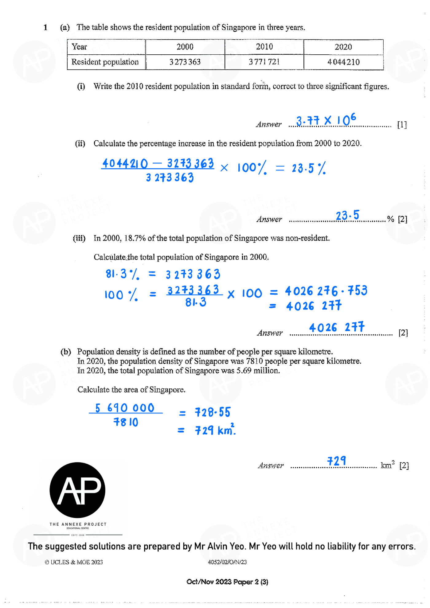 2023 O Level Elementary Mathematics Paper 2 page 02 fs8