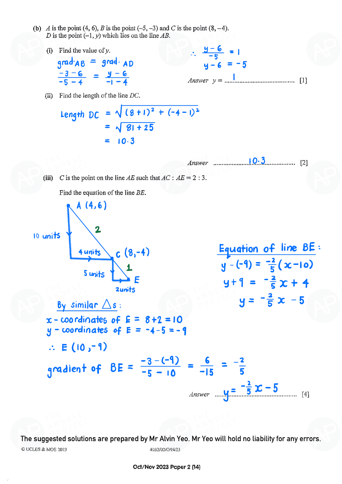 2023 O Level Elementary Mathematics Paper 2 page 13 fs8