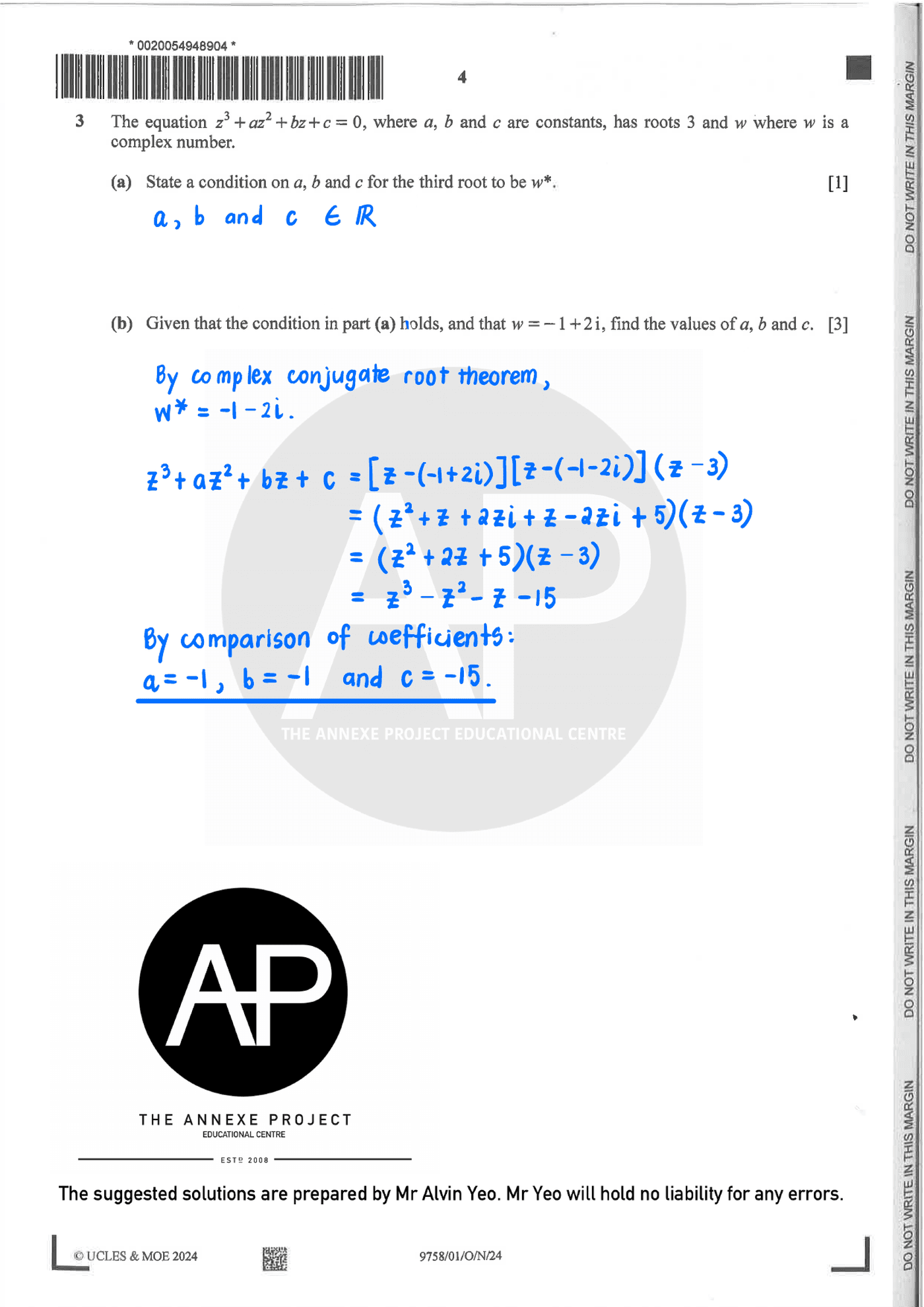 2024 A Level H2 Mathematics Paper 1 page 04