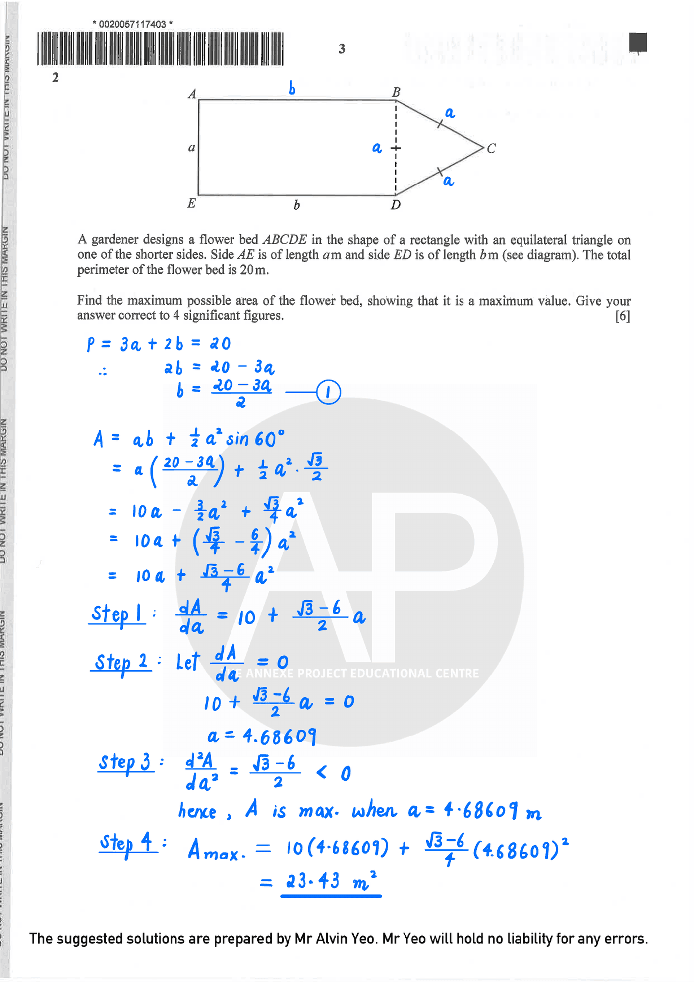 2024 GCE A LEVEL H2 MATHEMATICS PAPER 2 SOLUTION 3 2024 A Level H2 Mathematics Paper 2 page 03