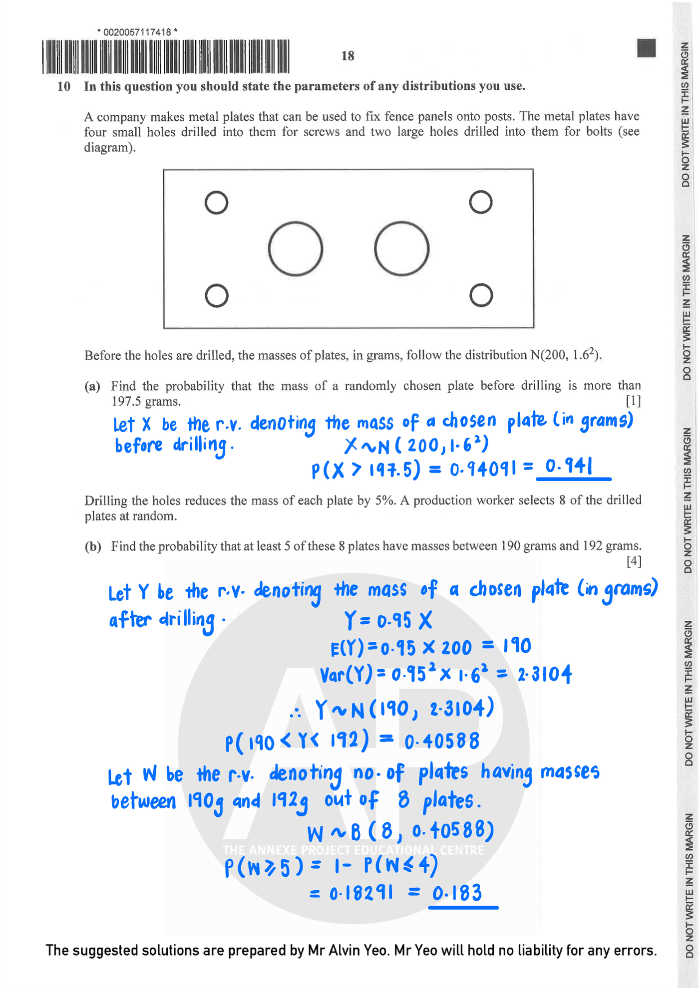 2024 GCE A LEVEL H2 MATHEMATICS PAPER 2 SOLUTION 19 2024 A Level H2 Mathematics Paper 2 page 18