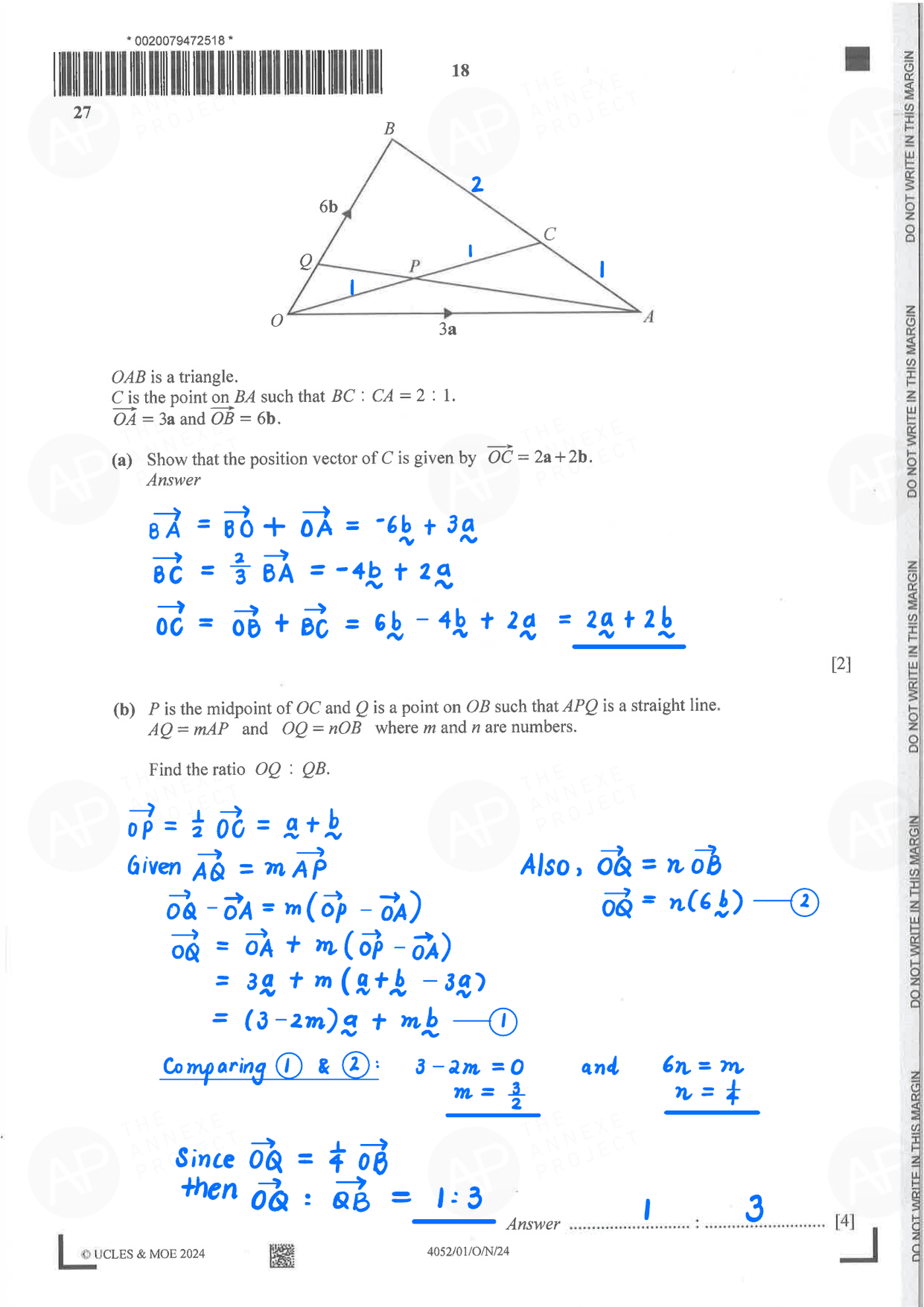 2024 O Level Elementary Mathematics Paper 1 Solutions page 18 fs8