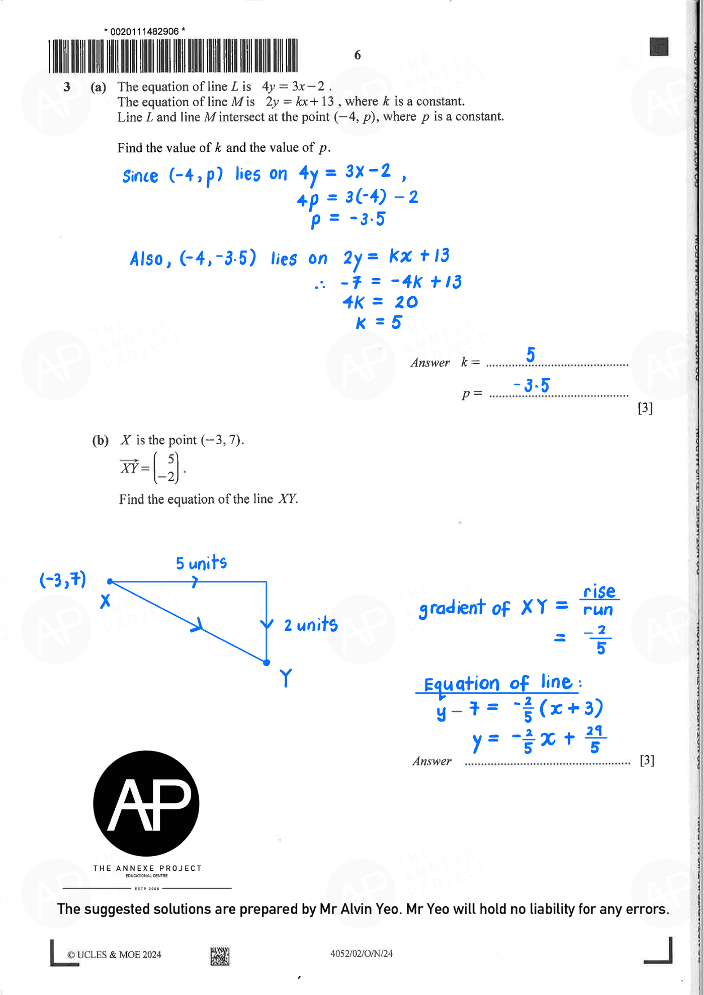2024 O Level Elementary Mathematics Paper 2 Solutions page 06 fs8