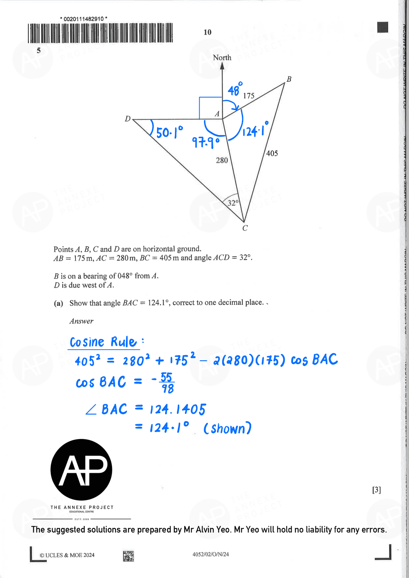 2024 O Level Elementary Mathematics Paper 2 Solutions page 10 fs8