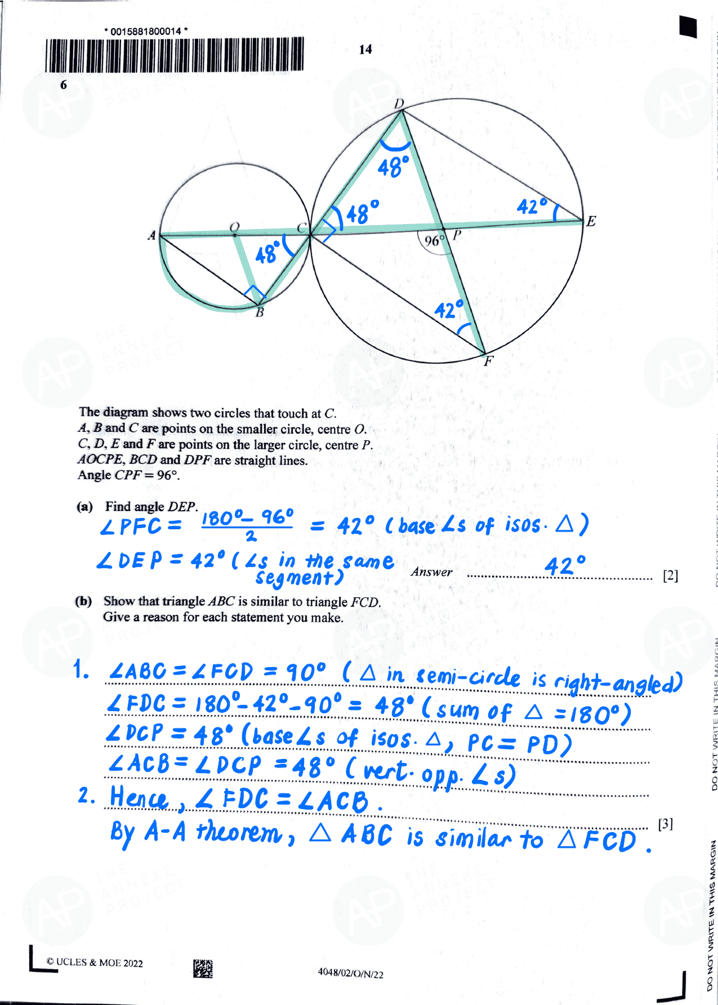O level E Math Paper 2 page 11 fs8