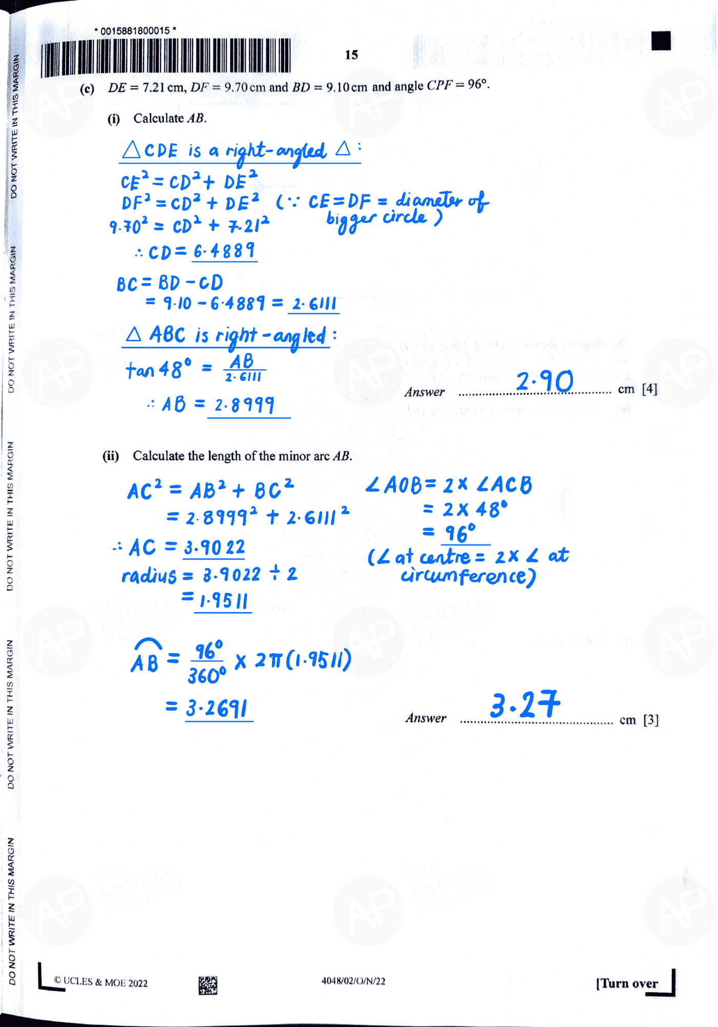 O level E Math Paper 2 page 12 fs8
