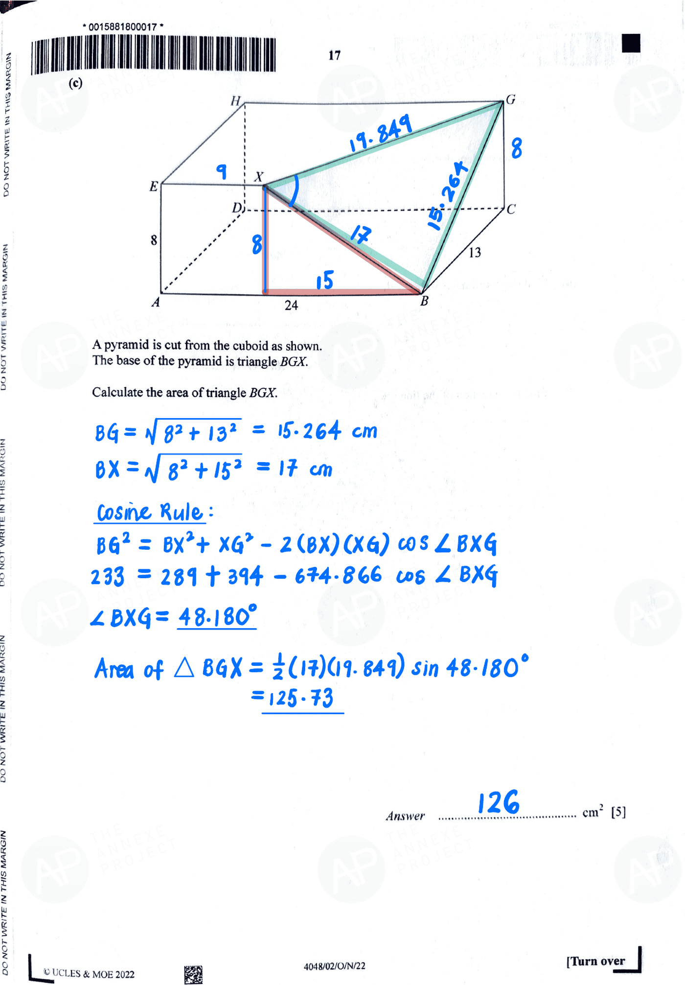 O level E Math Paper 2 page 14 fs8