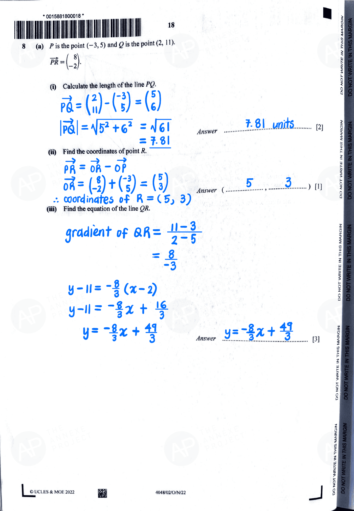 O level E Math Paper 2 page 15 fs8