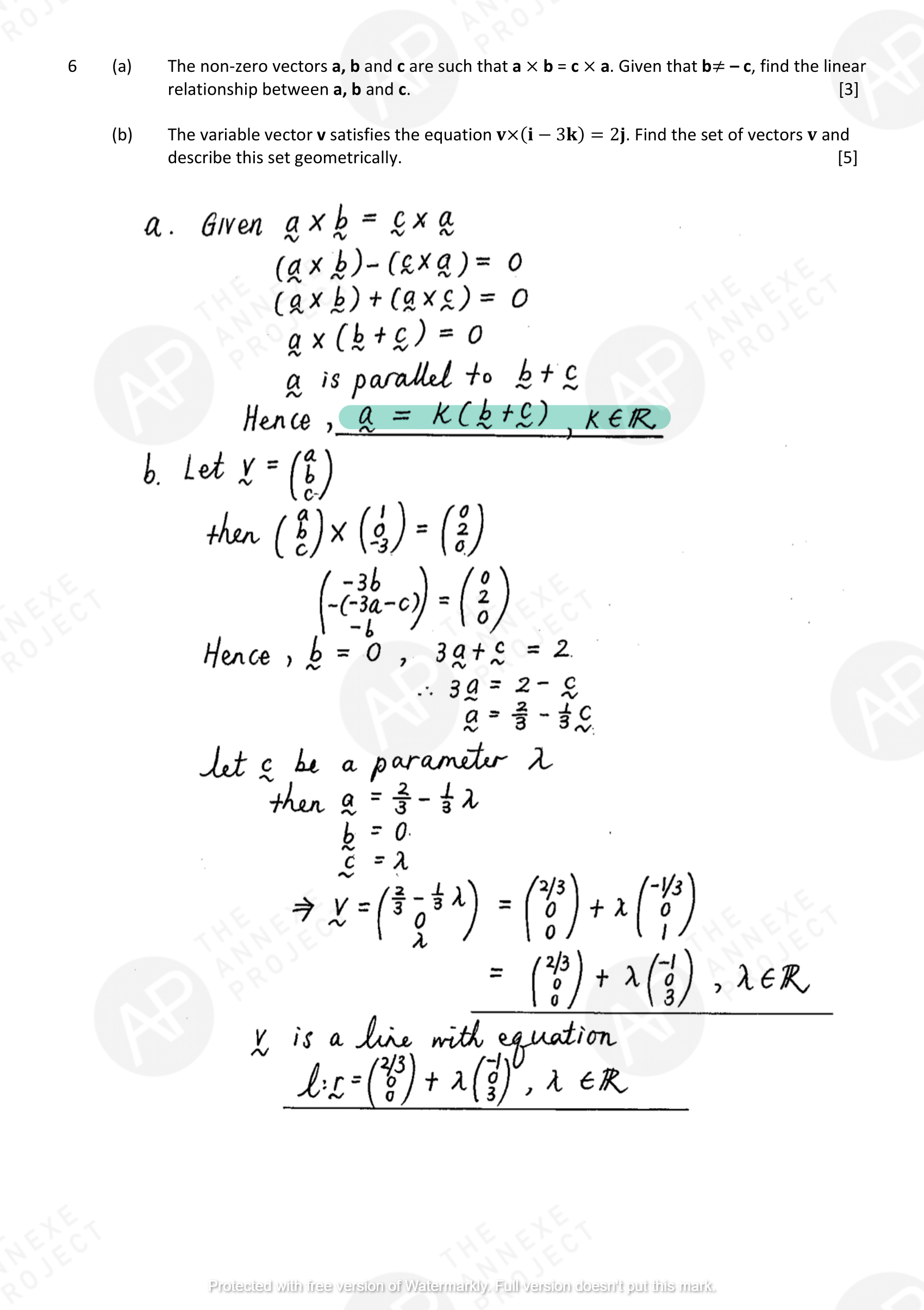 The Annexe Project A Level H2 Math Tuition 2017 A Level Specimen Paper 1 solution 06