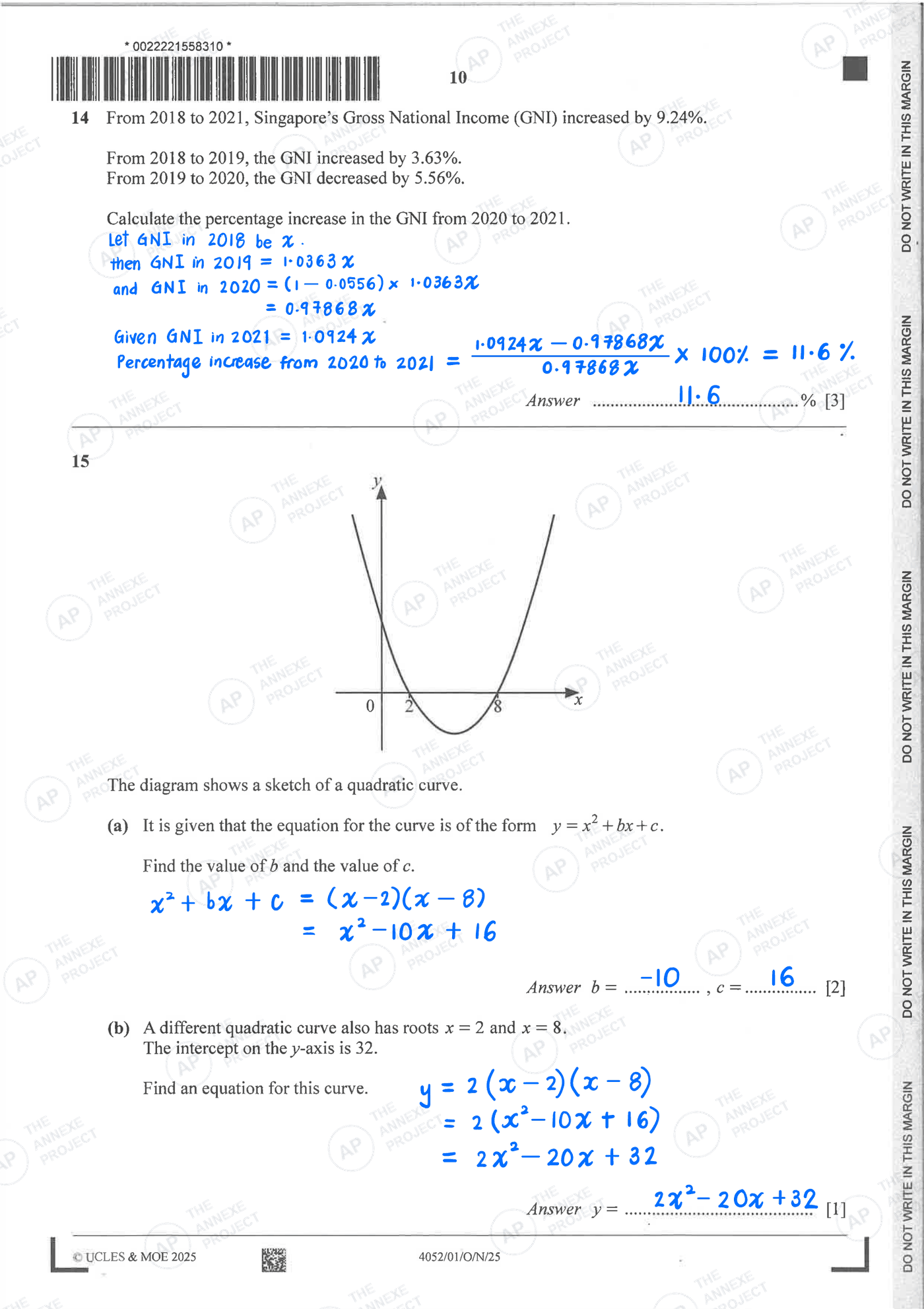 2025 O Level Elementary Mathematics Paper 1 Solutions page 10 fs8 1