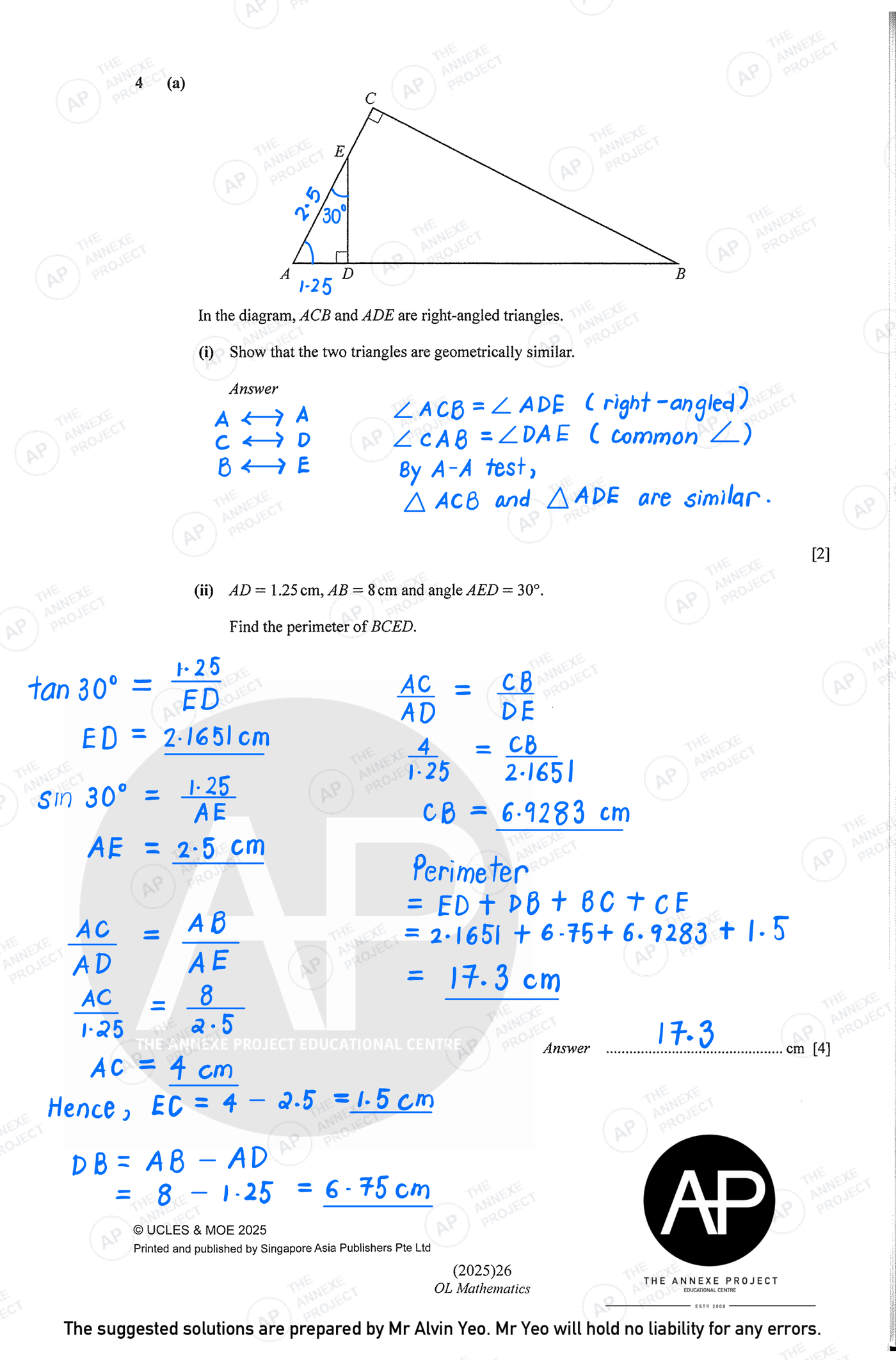 2025 O Level Elementary Mathematics Paper 2 Solutions page 08 fs8