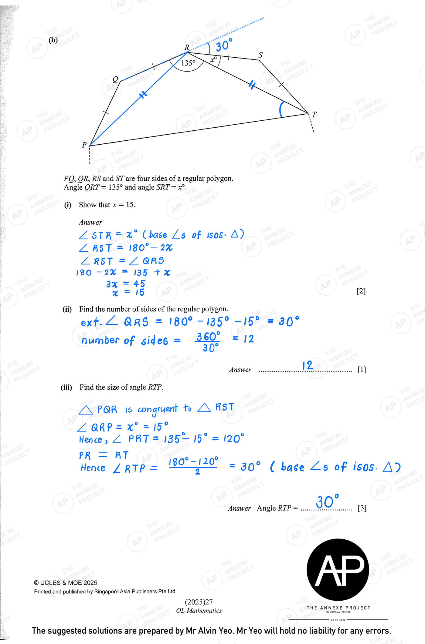 2025 O Level Elementary Mathematics Paper 2 Solutions page 09 fs8