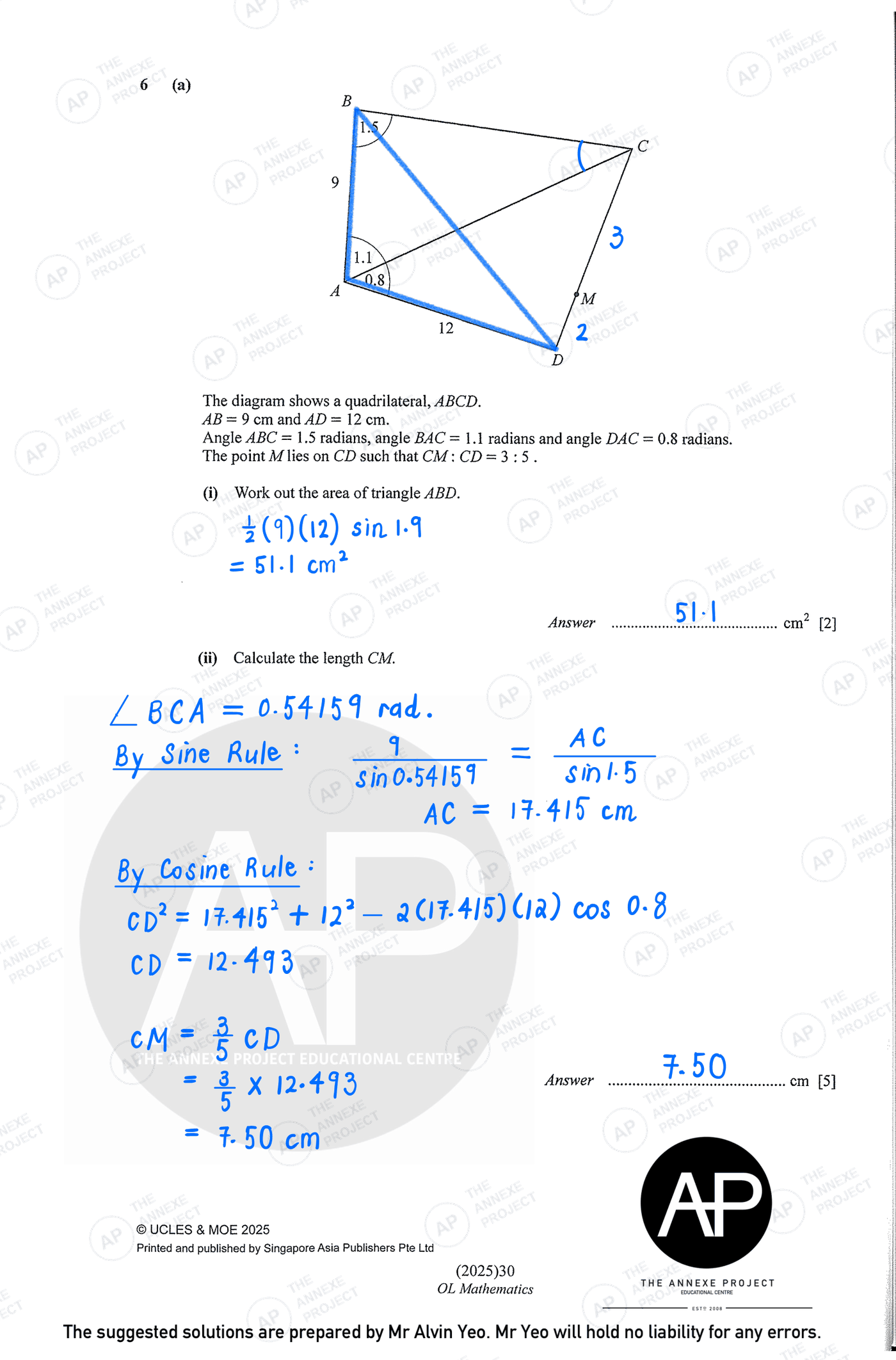 2025 O Level Elementary Mathematics Paper 2 Solutions page 12 fs8