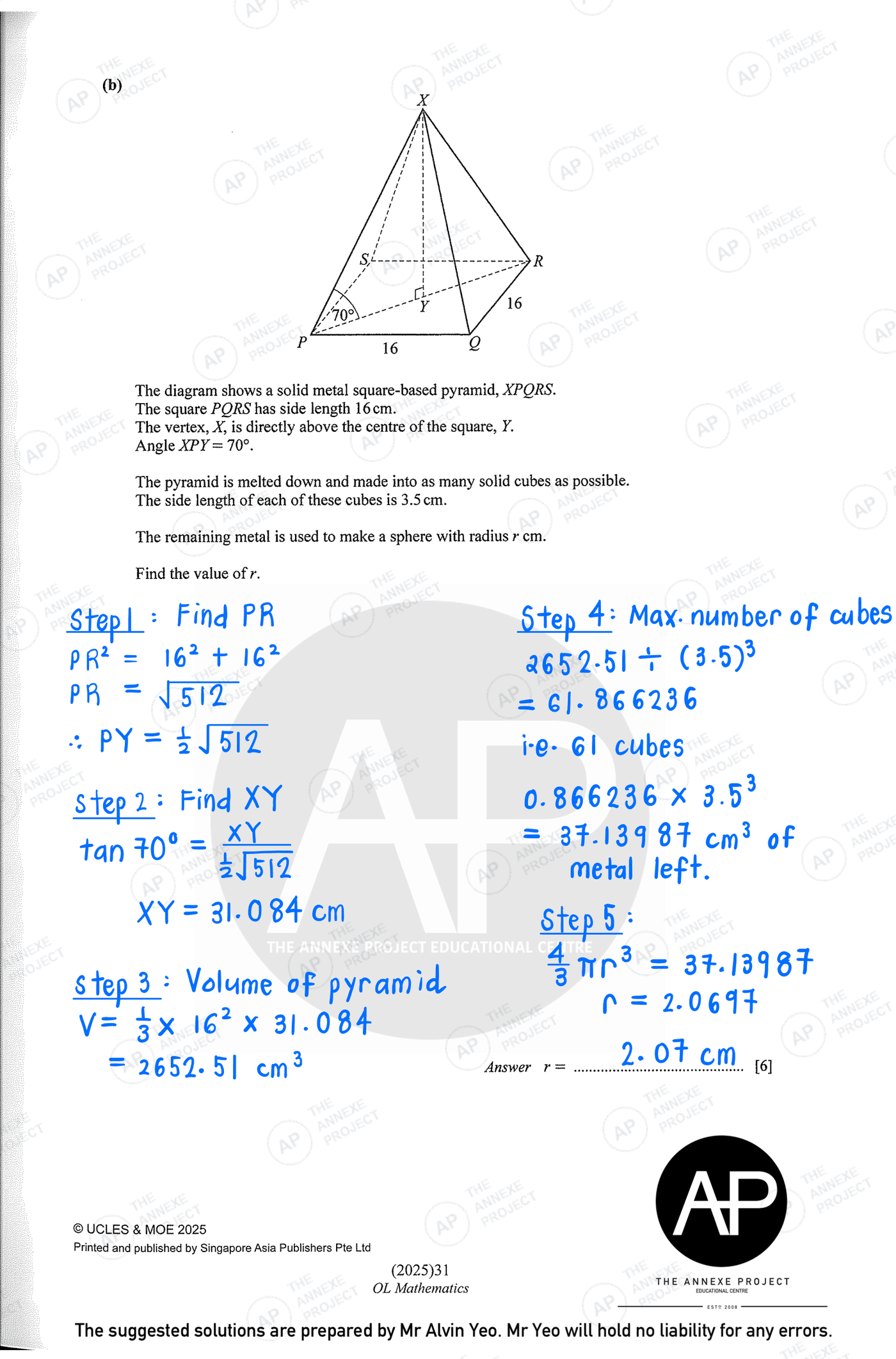 2025 O Level Elementary Mathematics Paper 2 Solutions page 13 fs8