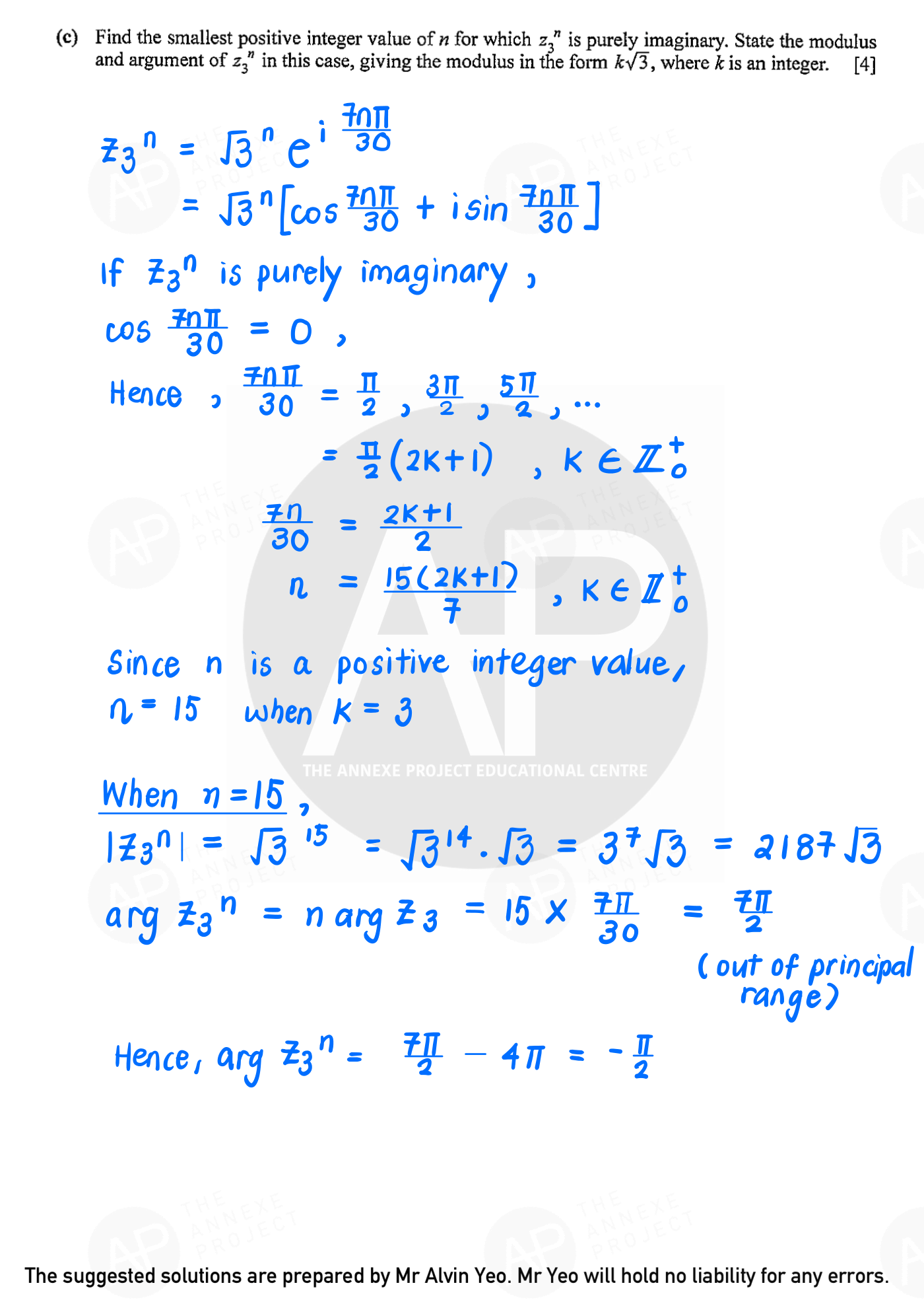 2022 GCE A LEVEL H2 MATHEMATICS PAPER 2 SOLUTION 6 2022 A Level H2 Mathematics Paper 2 solution page 06 fs8