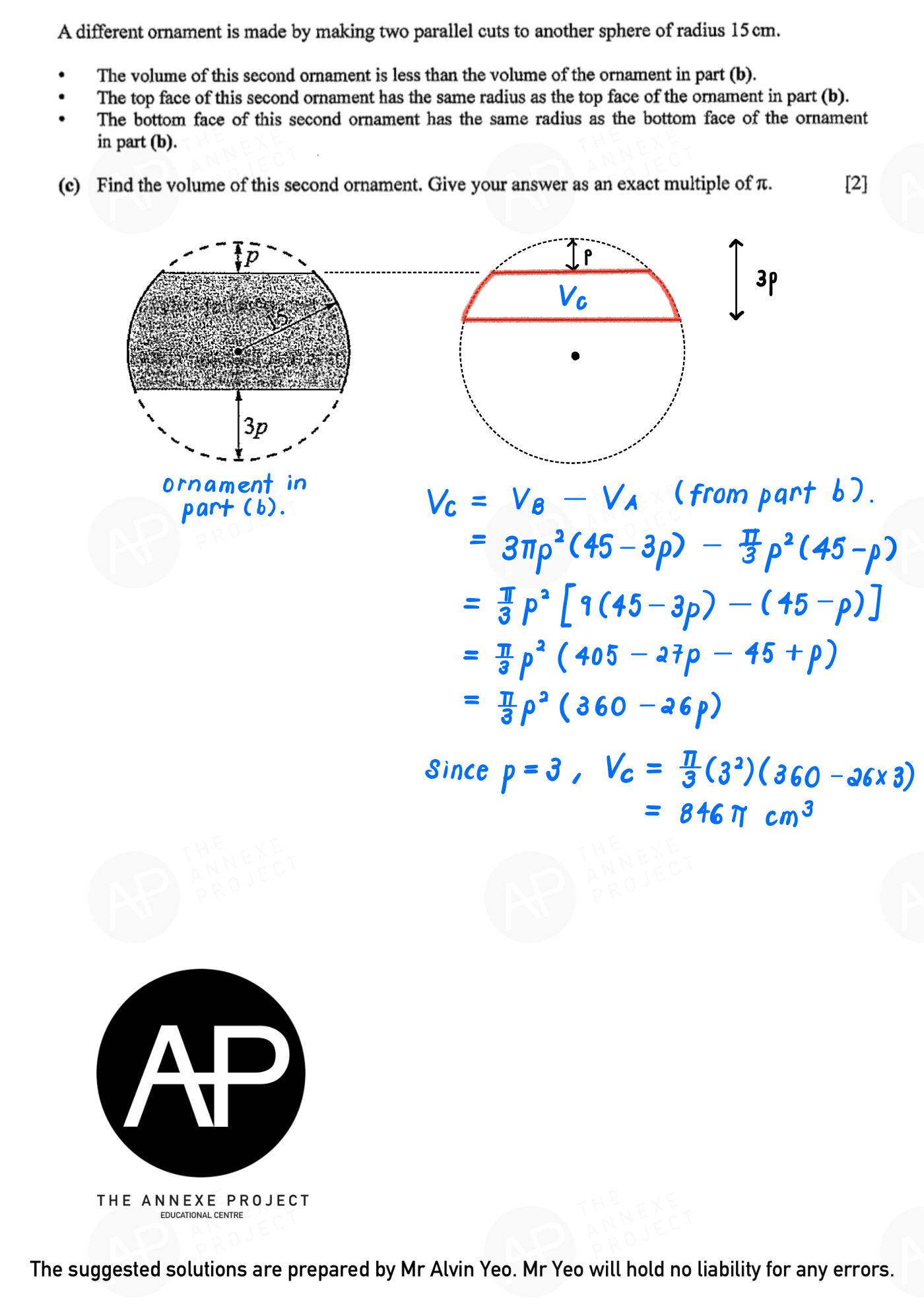 2022 GCE A LEVEL H2 MATHEMATICS PAPER 2 SOLUTION 11 2022 A Level H2 Mathematics Paper 2 solution page 11 fs8
