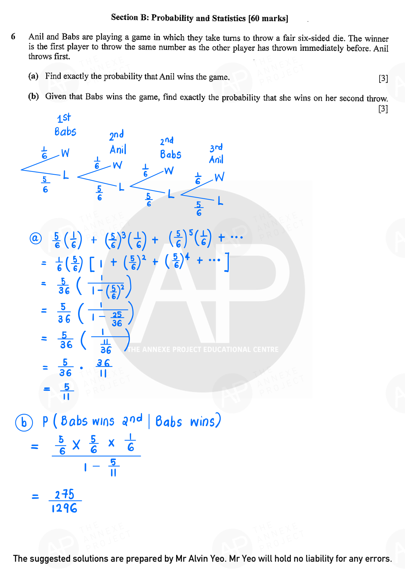 2022 GCE A LEVEL H2 MATHEMATICS PAPER 2 SOLUTION 12 2022 A Level H2 Mathematics Paper 2 solution page 12 fs8