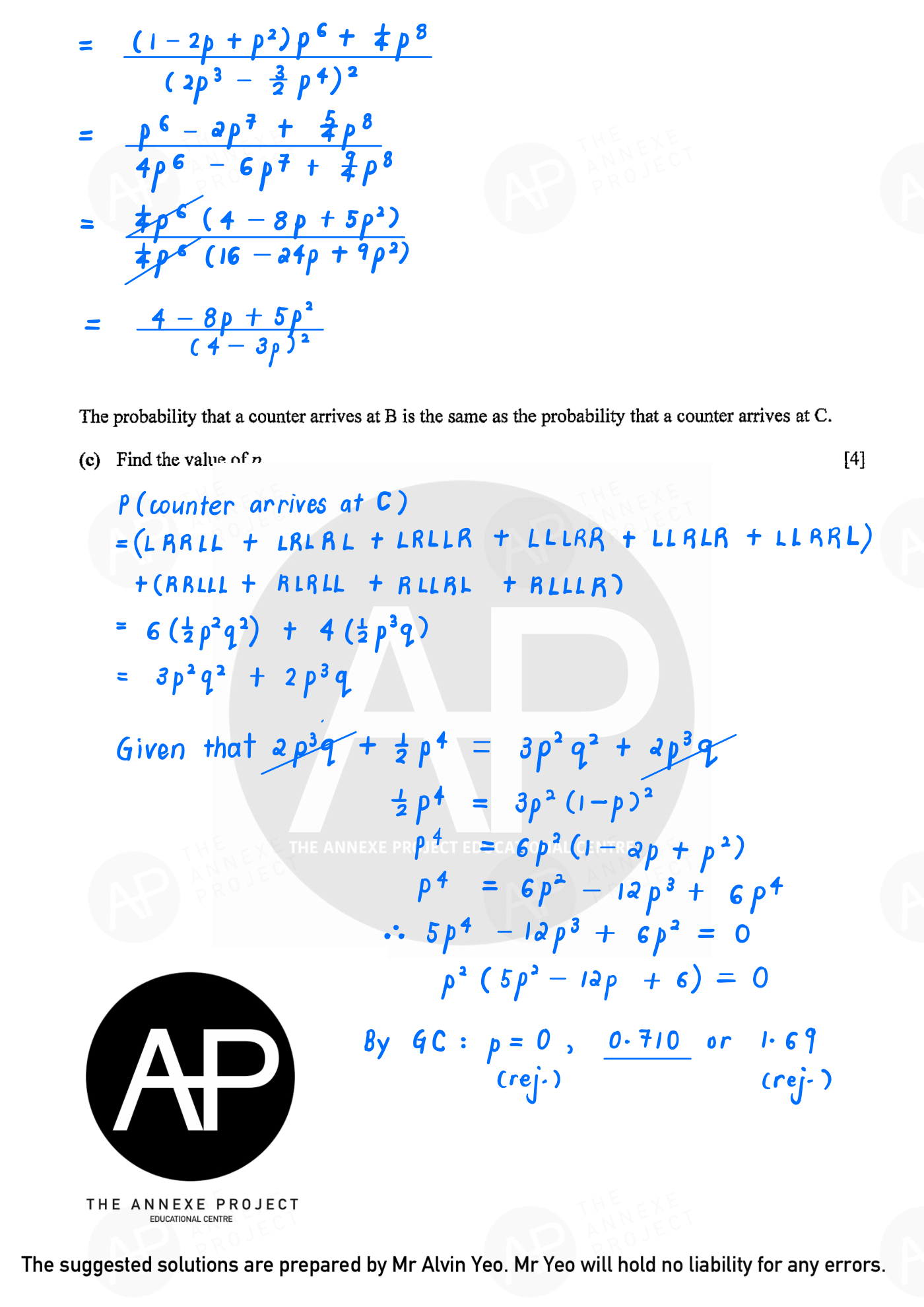 2022 GCE A LEVEL H2 MATHEMATICS PAPER 2 SOLUTION 16 2022 A Level H2 Mathematics Paper 2 solution page 16 fs8